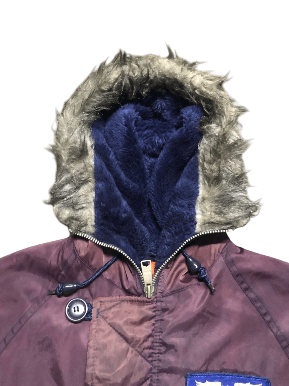 Vintage VINTAGE HOUSTON MA-2B FUR HOODED BOMBER JACKET FADED Size US M / EU 48-50 / 2 - 7 Thumbnail
