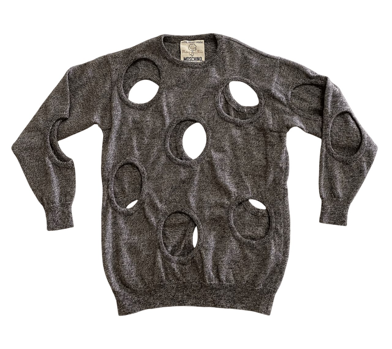 Moschino Summer Moschino ‘Holes’ Virgin Wool Sweater Size US M / EU 48-50 / 2 - 2 Thumbnail