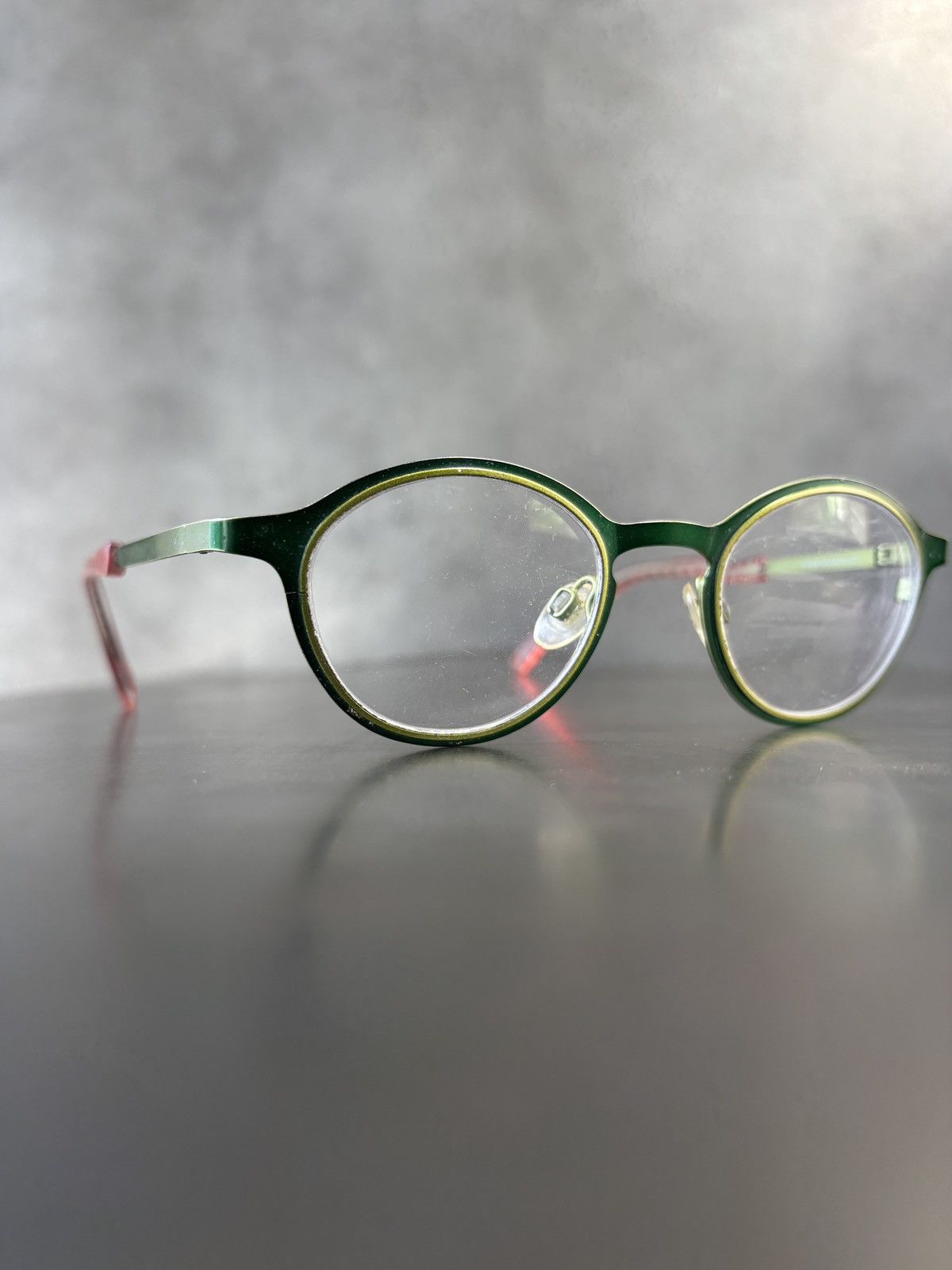 Designer Jean Lafont Paris Frames Green Metal Rebus 4030 Eyeglasses Size ONE SIZE - 2 Thumbnail