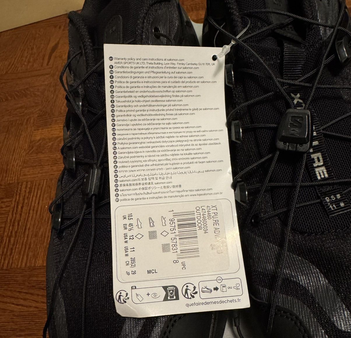Salomon Salomon Advanced CT PU.RE Black Phantom Size US 11 / EU 44 - 6 Thumbnail