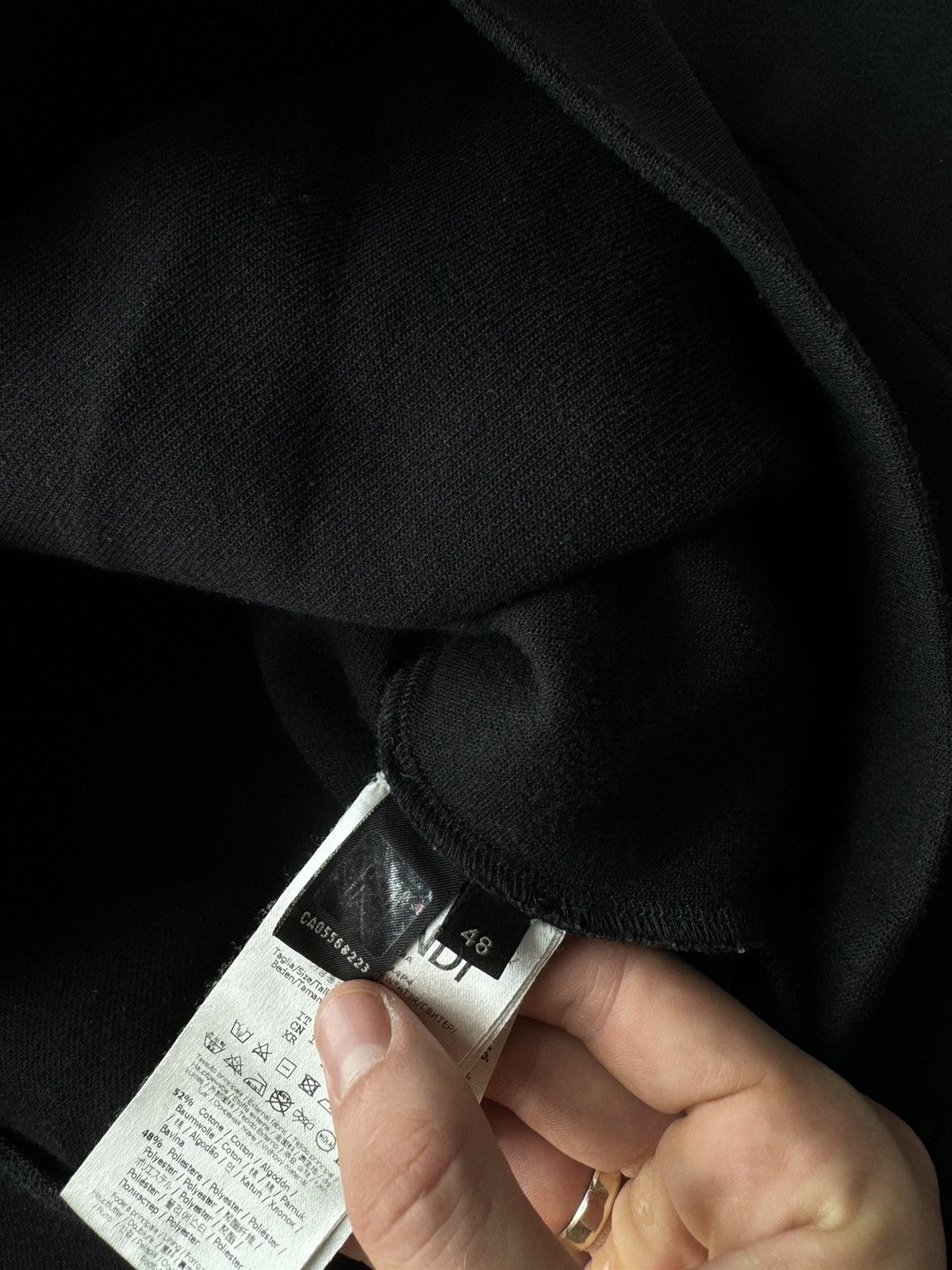 Fendi Fendi Roma Big Logo Black Hoodie Size US M / EU 48-50 / 2 - 13 Thumbnail