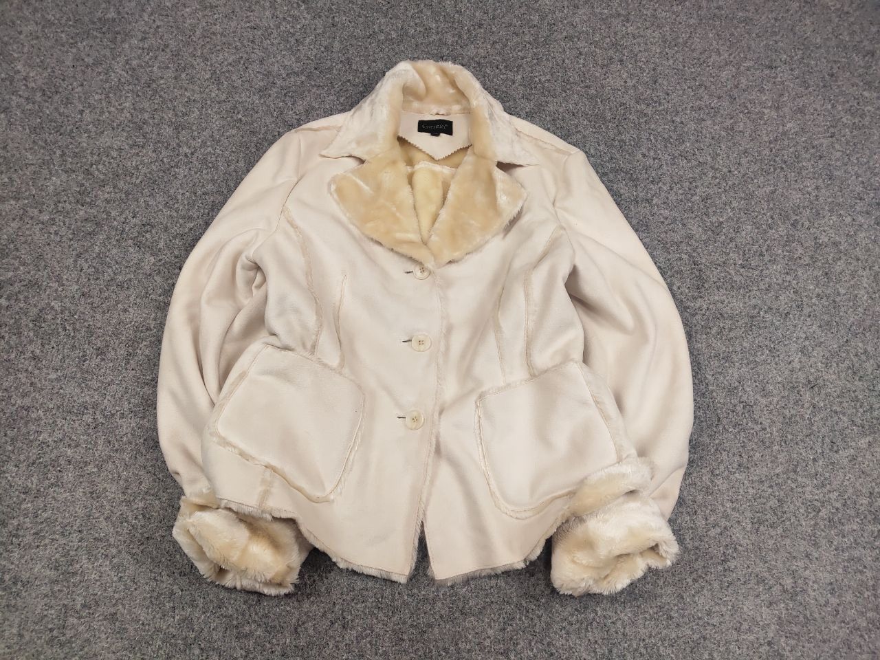 If Six Was Nine VTG Avant Garde If Six Was Nine Style Fur Beige Jacket Size S / US 4 / IT 40 - 2 Thumbnail