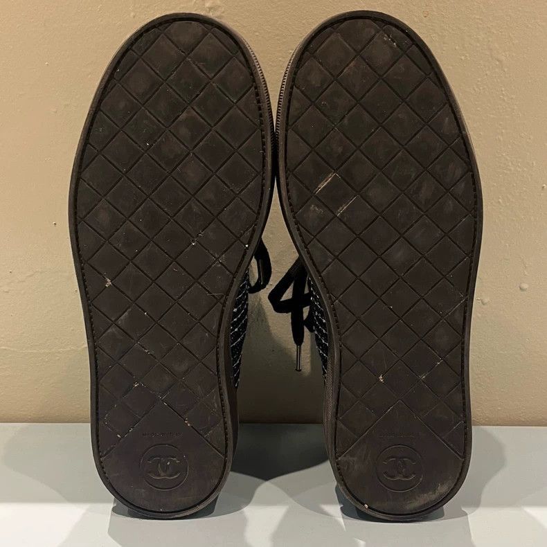 Chanel Chanel Black Fashion Sneakers with Ribbon Laces -2505 Size US 5.5 / EU 38 - 6 Thumbnail