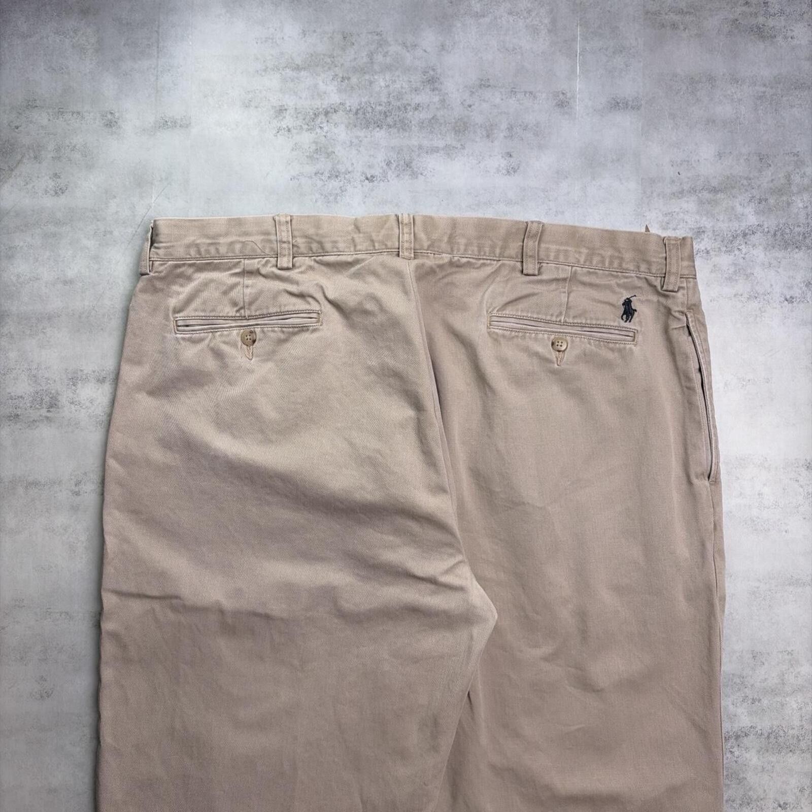 Polo Ralph Lauren Y2K Beige Polo Ralph Lauren Chino Baggy Ethan Pants Size US 40 / EU 56 - 3 Thumbnail