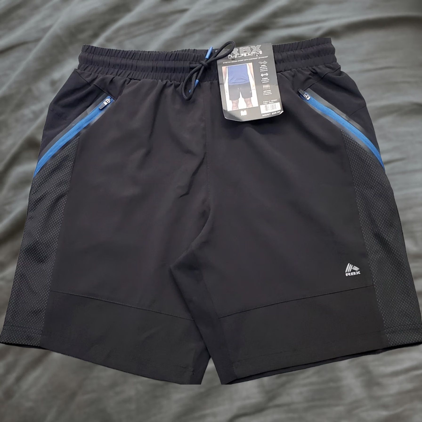 Vintage RBX Active Running Shorts Mens Medium Black Quick Dry Breathable Comfort Pockets Athletic Summer 90s (no decade in title) Size US 29 - 1 Thumbnail