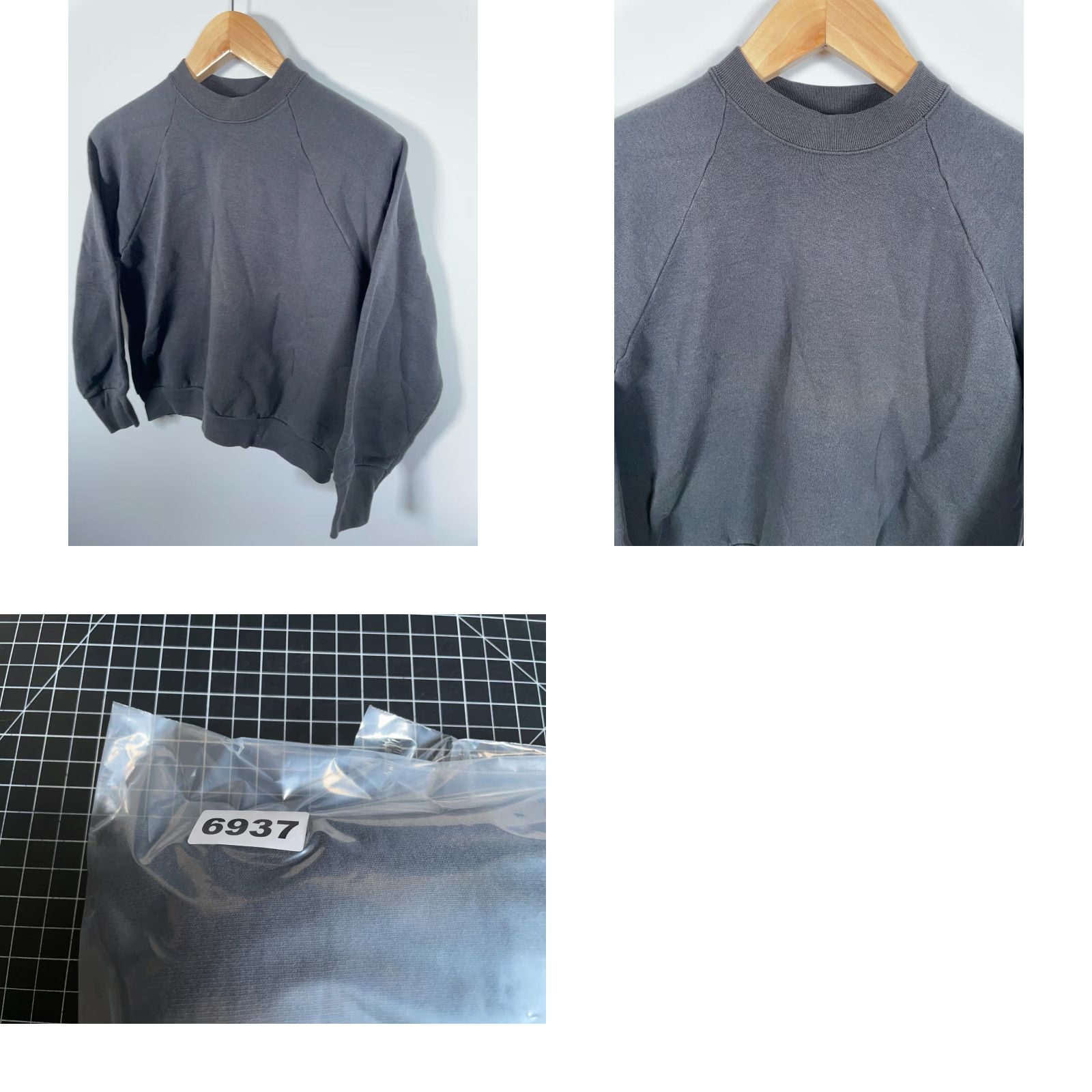 Fruit Of The Loom VINTAGE Fruit of the Loom Sweatshirt Raglan Sleeves Black 90s Crew Neck Pullover Adult Medium Mens Women? Size US M / EU 48-50 / 2 - 8 Thumbnail