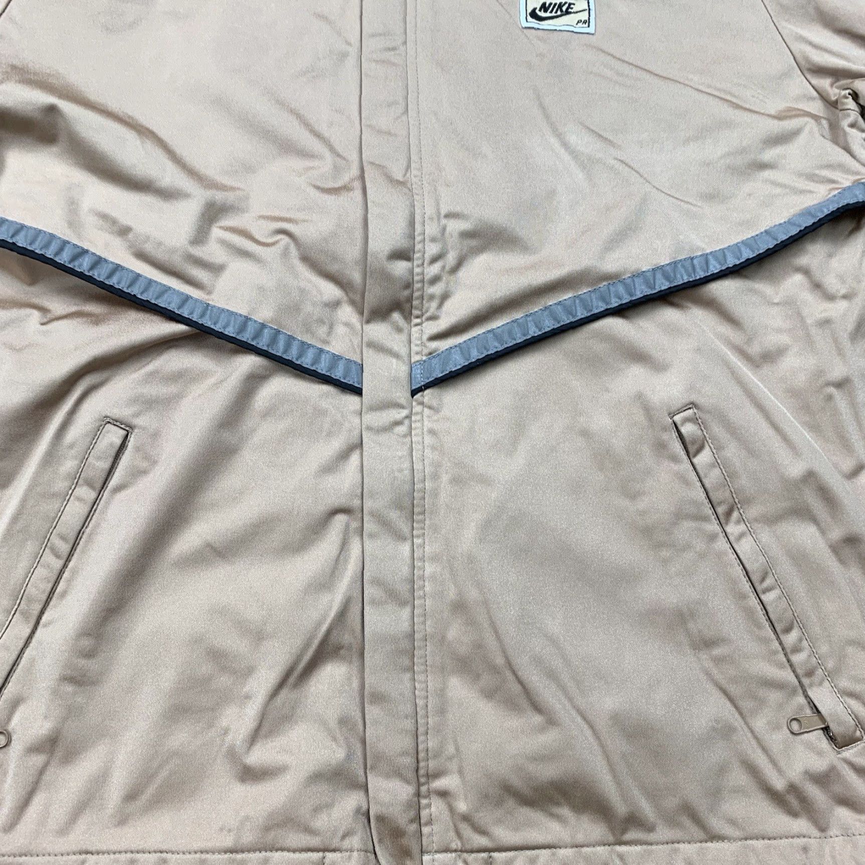 Nike VINTAGE Nike Goretex Zip Up Pullover Windbreaker Jacket L Tan Rain Pinwheel 80s Size US L / EU 52-54 / 3 - 4 Thumbnail