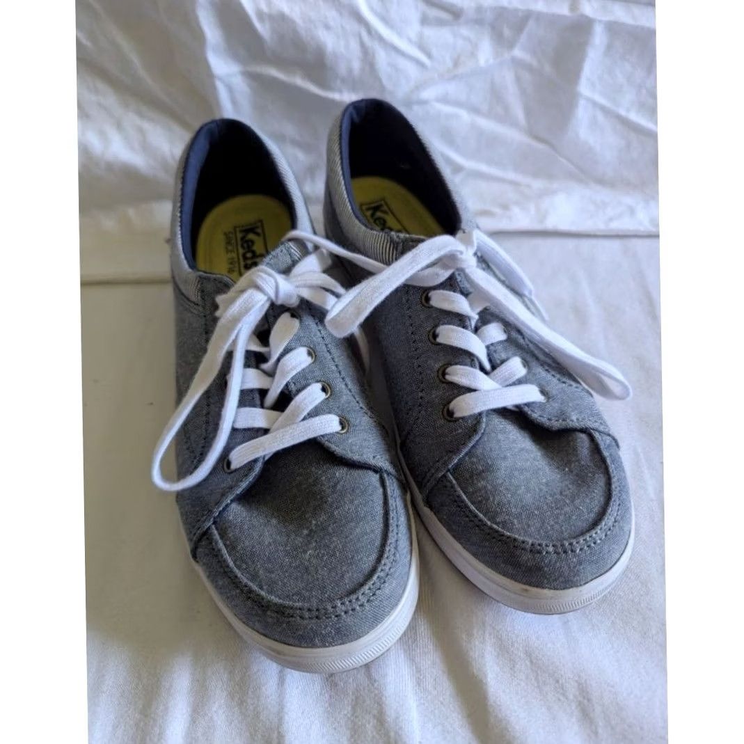 Keds Keds Ortholite Grey Chambray Low Top Lace Up Sneakers Womens Sz 6.5 Minimalist Size S / US 4 / IT 40 - 2 Thumbnail
