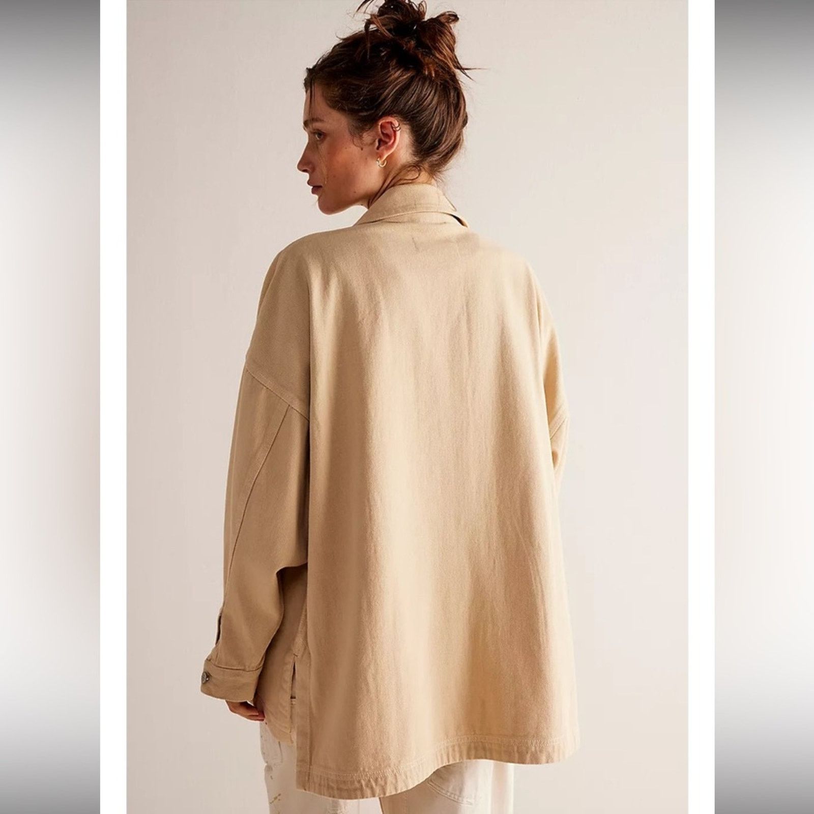 Free People 🎉LAST CHANCE🎉Free People Madison City Twill Jacket Size XL / US 12-14 / IT 48-50 - 3 Thumbnail