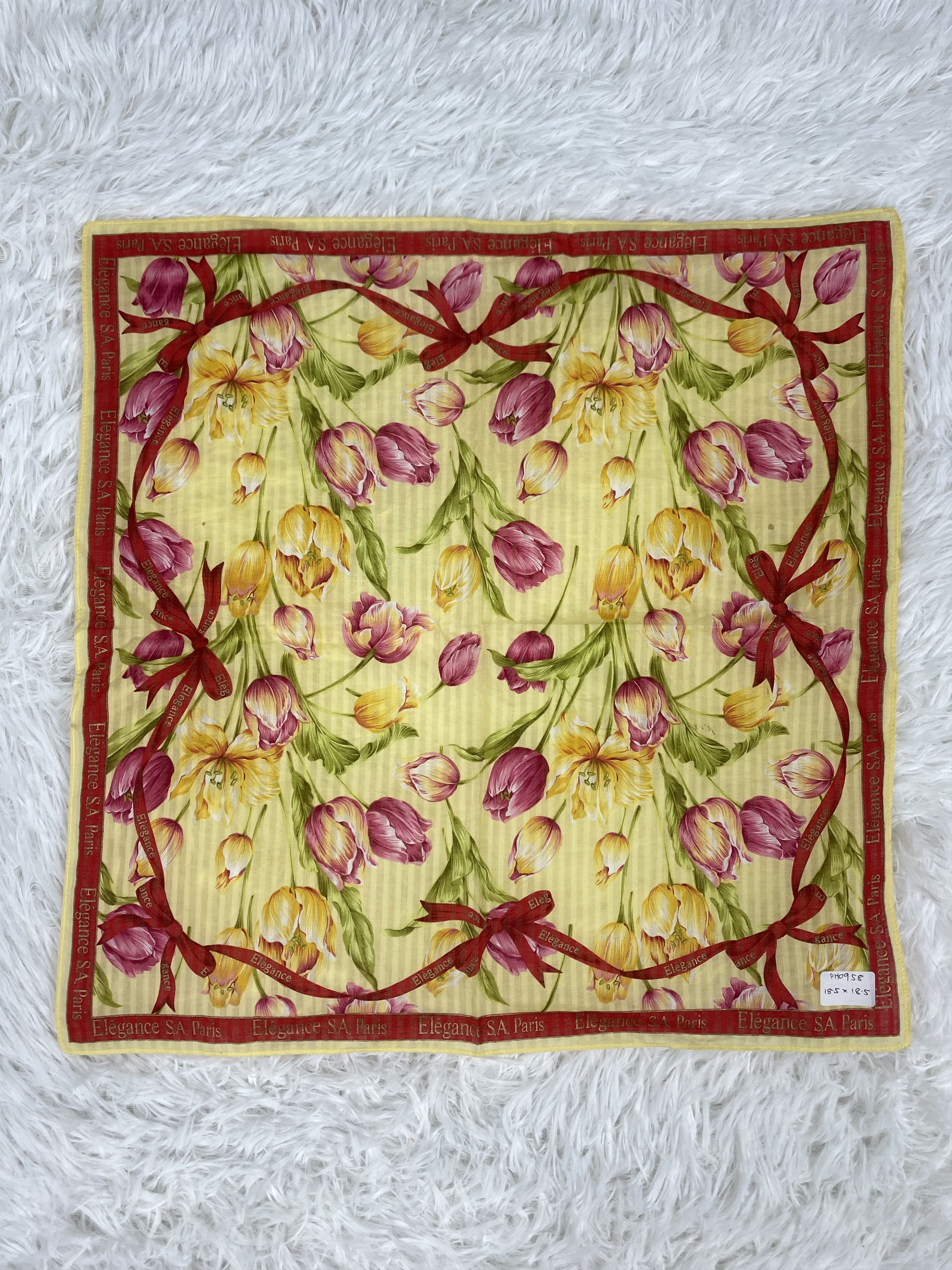 Vintage Vintage Elegancy S.A Handkerchief Neckerchief PH0958 Size ONE SIZE - 3 Thumbnail