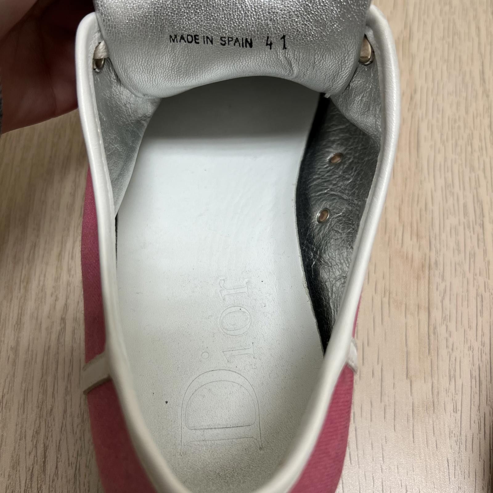 Dior Christian Dior Vintage Pink Canvas Low Top Sneakers Size US 8.5 / IT 38.5 - 6 Thumbnail