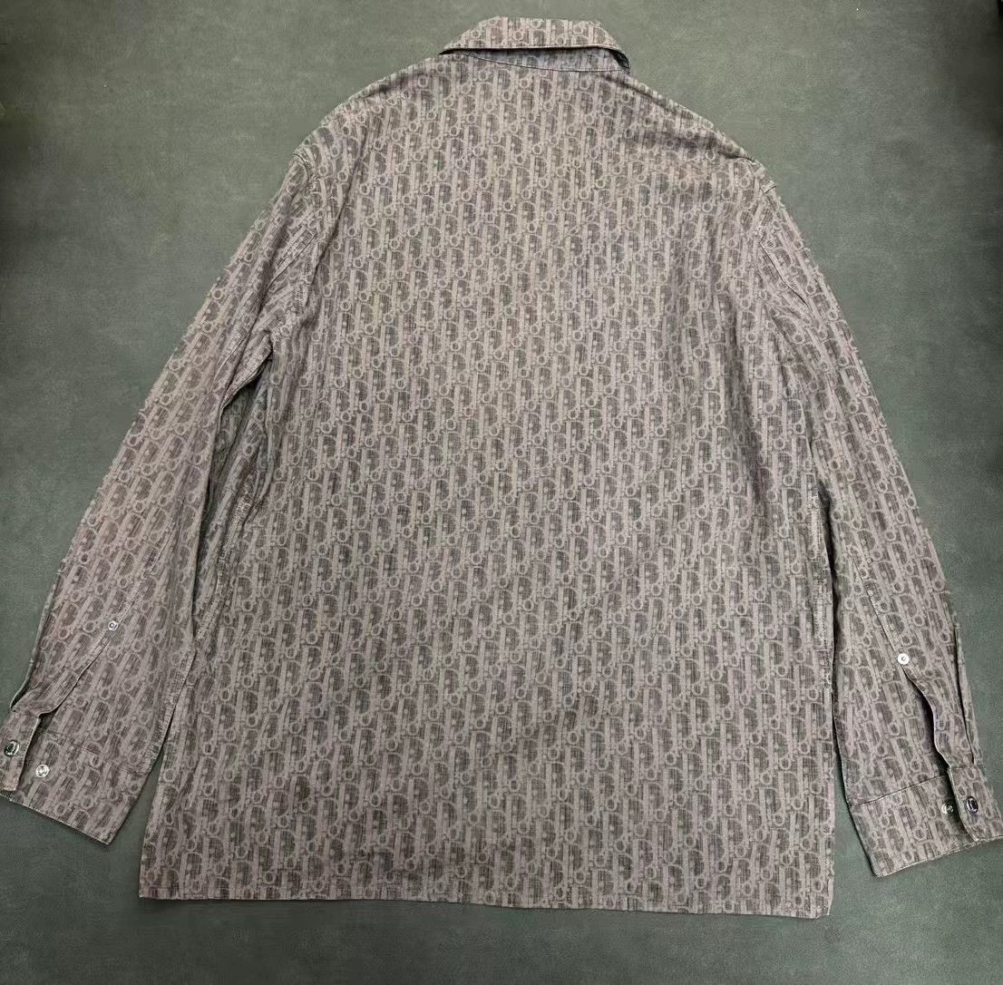 Dior Dior Logo Print Denim Shirt 54 Rare 97 New 75L 60B Size US L / EU 52-54 / 3 - 2 Thumbnail