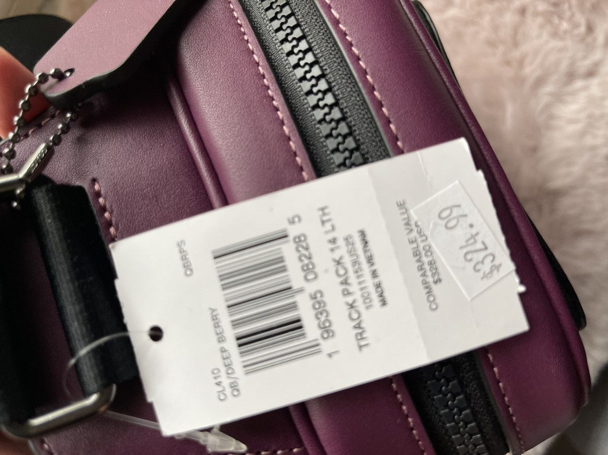 Coach Coach CL410 Track Pack 14 Calf Leather Crossbody /Deep Berry Size ONE SIZE - 7 Thumbnail