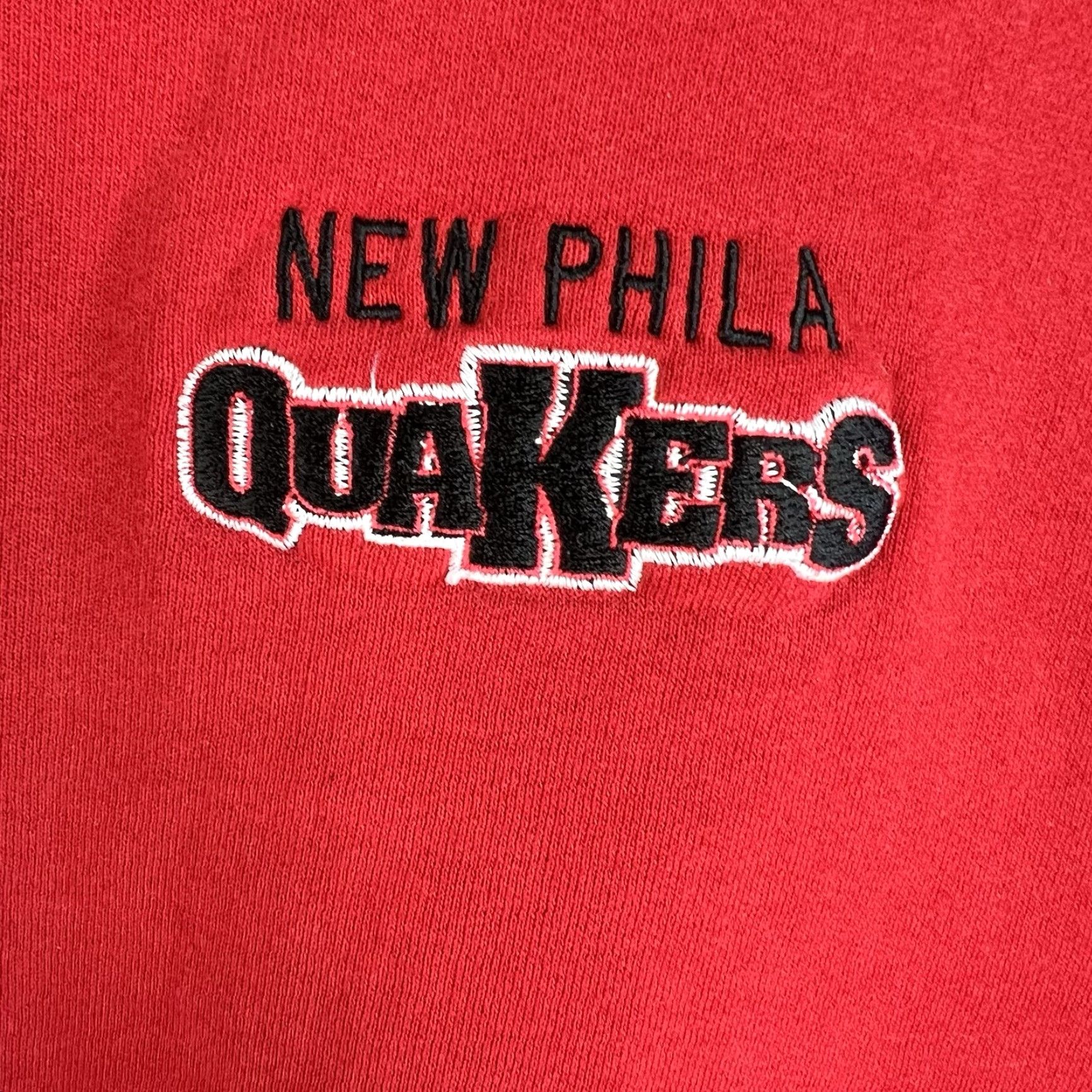 Vintage VINTAGE Russell Sweatshirt Mens 2XL Red USA Phila Quakers Graphic Print Pullover Crew Neck Jersey Cotton Polyester All Seasons Football Gym & Training Size US XXL / EU 58 / 5 - 2 Thumbnail