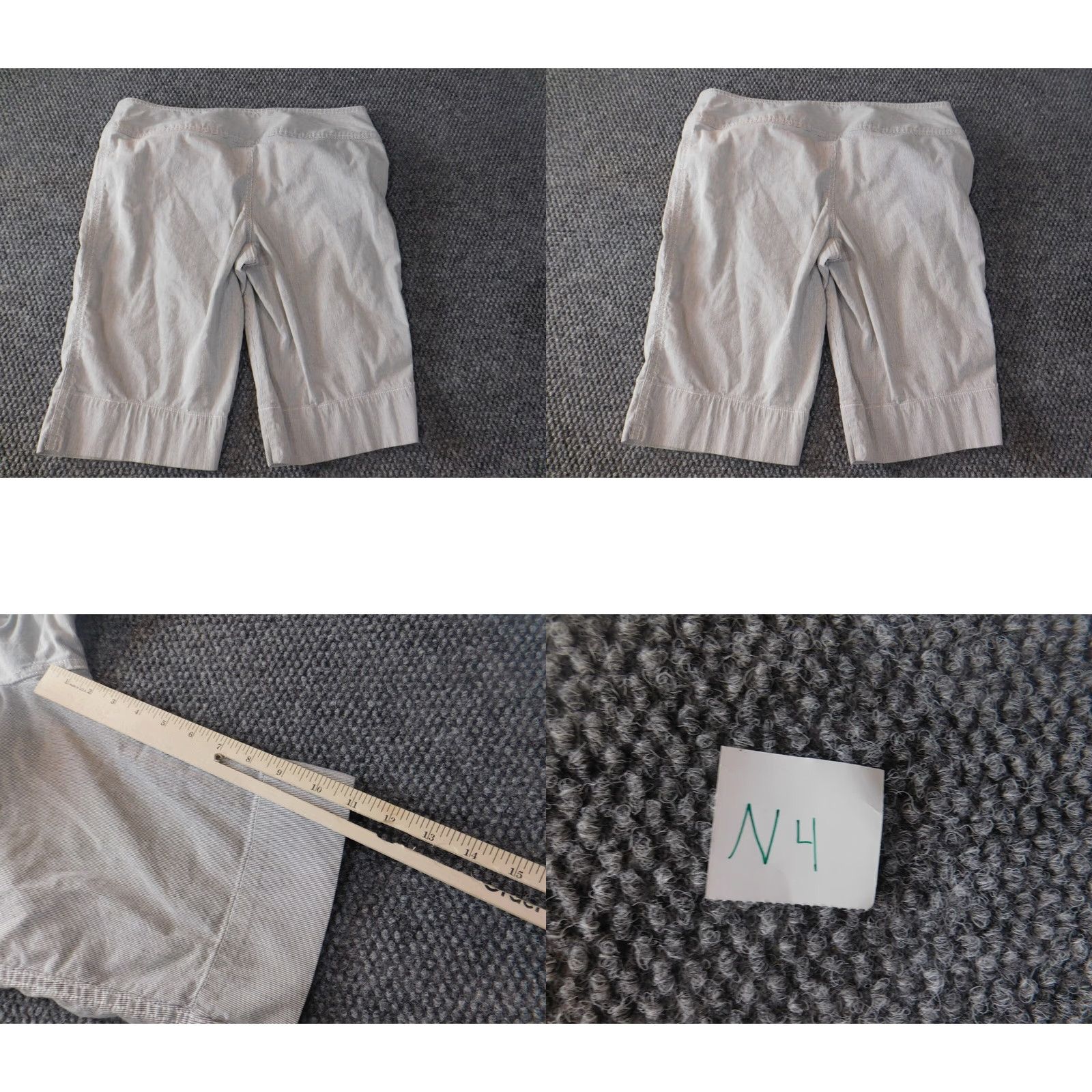 Madison Madison Womens Shorts 4 Gray Striped Classic Stretch Button Size 28" / US 6 / IT 42 - 8 Thumbnail