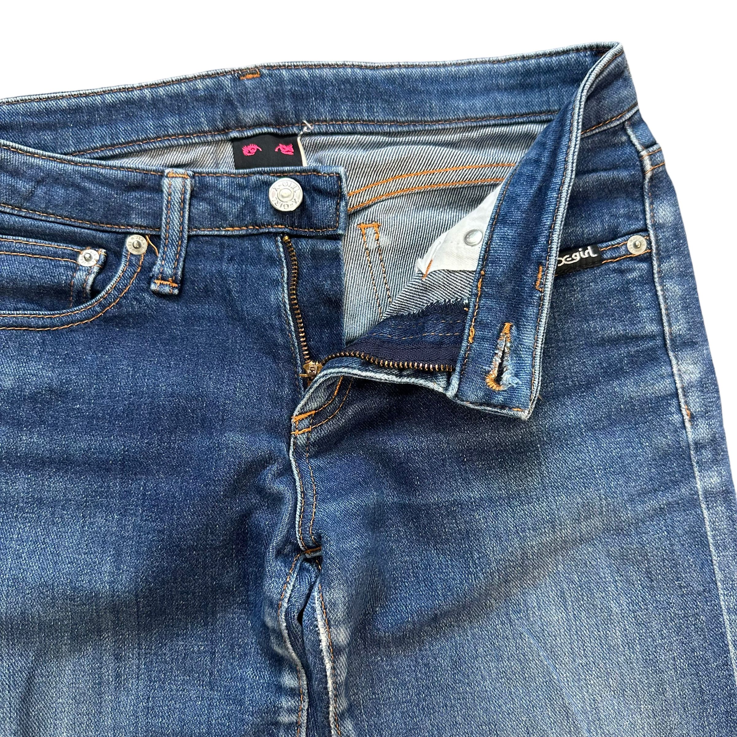 Japanese Brand TRASHED🔥 X-GIRL X-GIRL MADE IN JAPAN JEANS #7458-147 Size 27" / US 4 / IT 40 - 5 Thumbnail