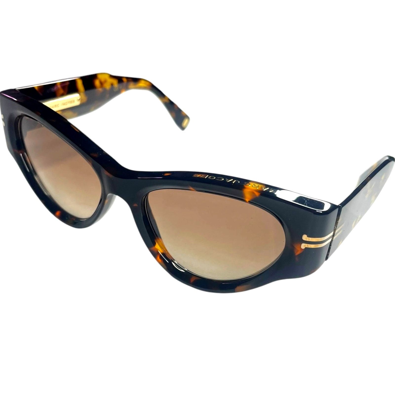 Marc Jacobs Brown Tortoise Gradient 165/S Twisted Temple Cat Eye Sunglasses Marc Jacobs 165/S Pink Cat Eye Sunglasses R2540 | eBay main image 4