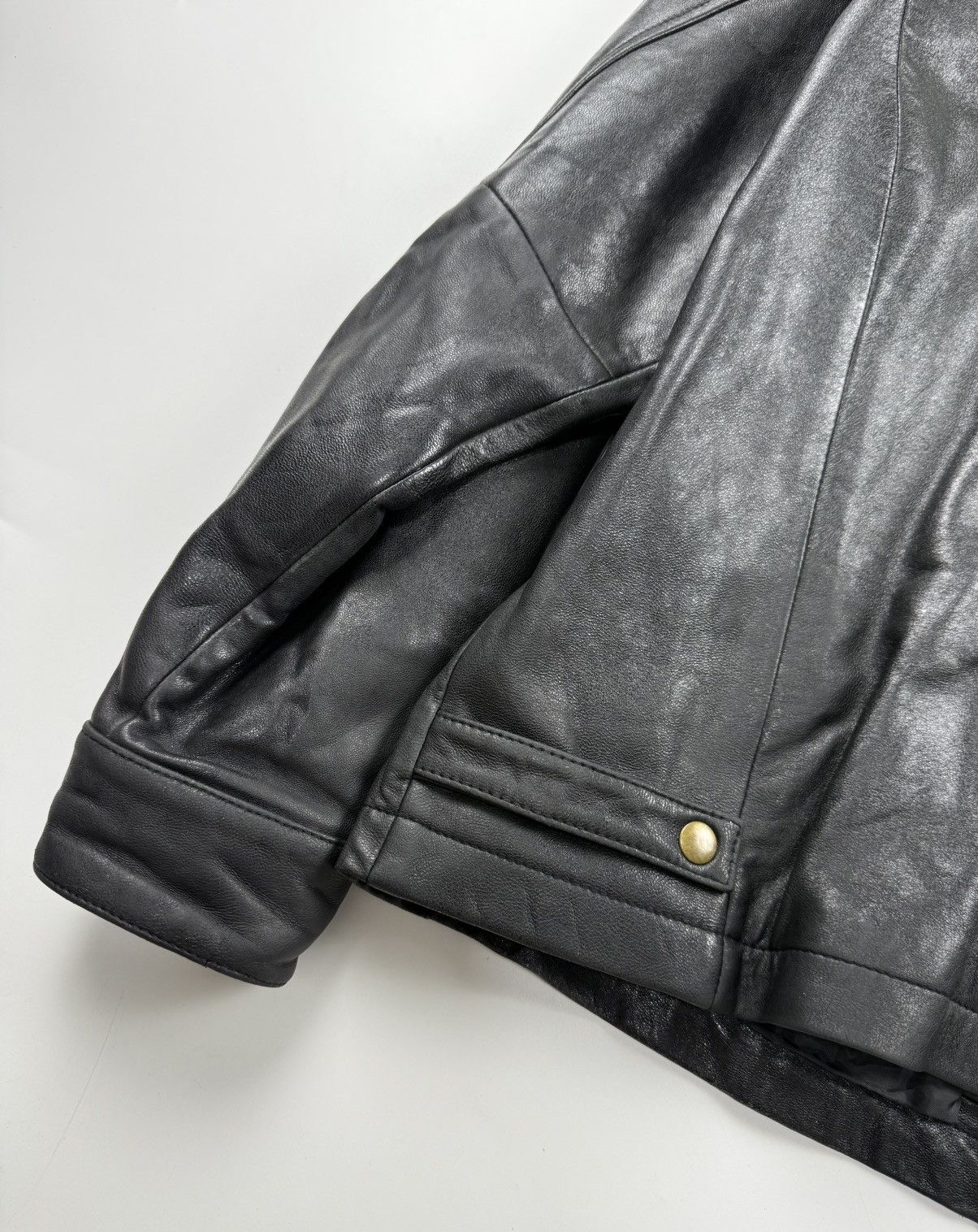 Balenciaga Vintage Balenciaga Zip Up Leather Jacket Size US L / EU 52-54 / 3 - 6 Thumbnail