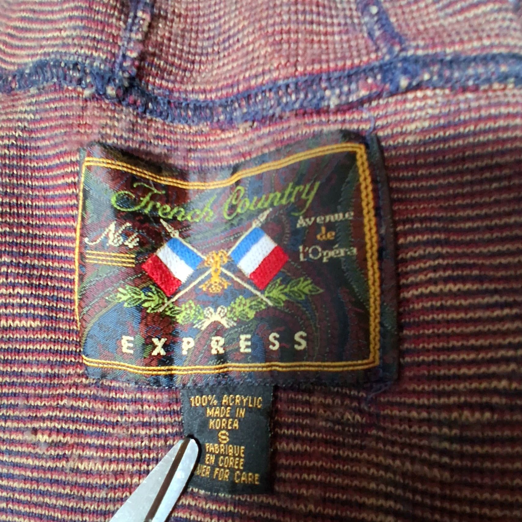 Express VINTAGE Express 1/4 Zip Fleece Shirt Jacket Women S Blue Floral Southwest 1990s Tricot Read 90s Vintage Size S / US 4 / IT 40 - 6 Thumbnail