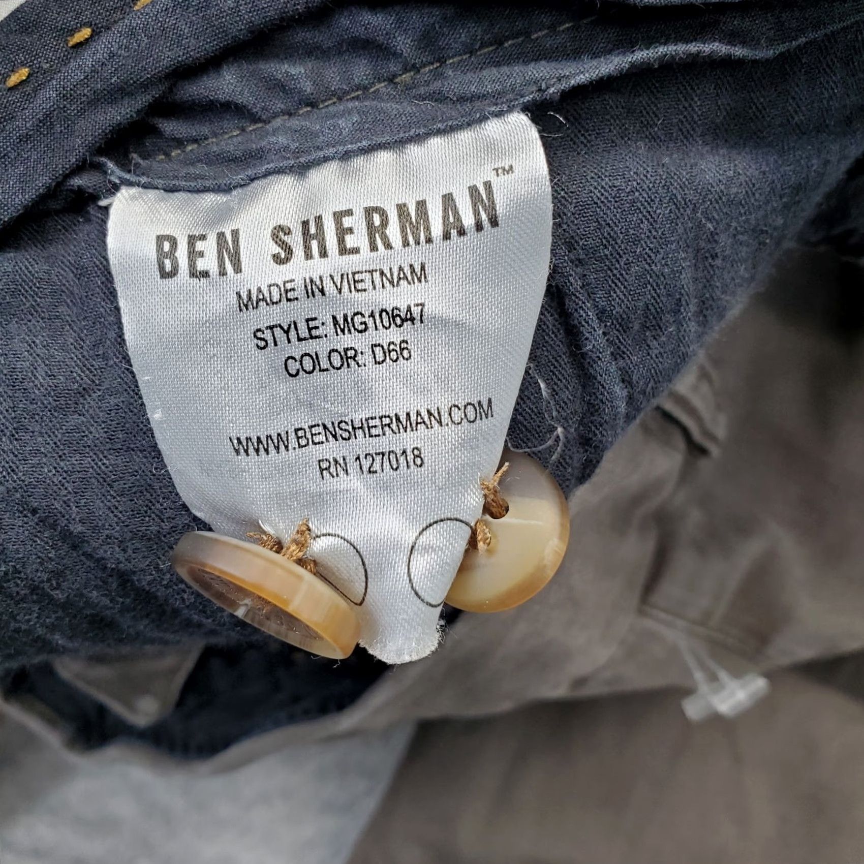 Ben Sherman Ben Sherman Pants Mens 30/32 Gray Flat Front Stretch Straight Leg - Chino Size US 30 / EU 46 - 6 Thumbnail