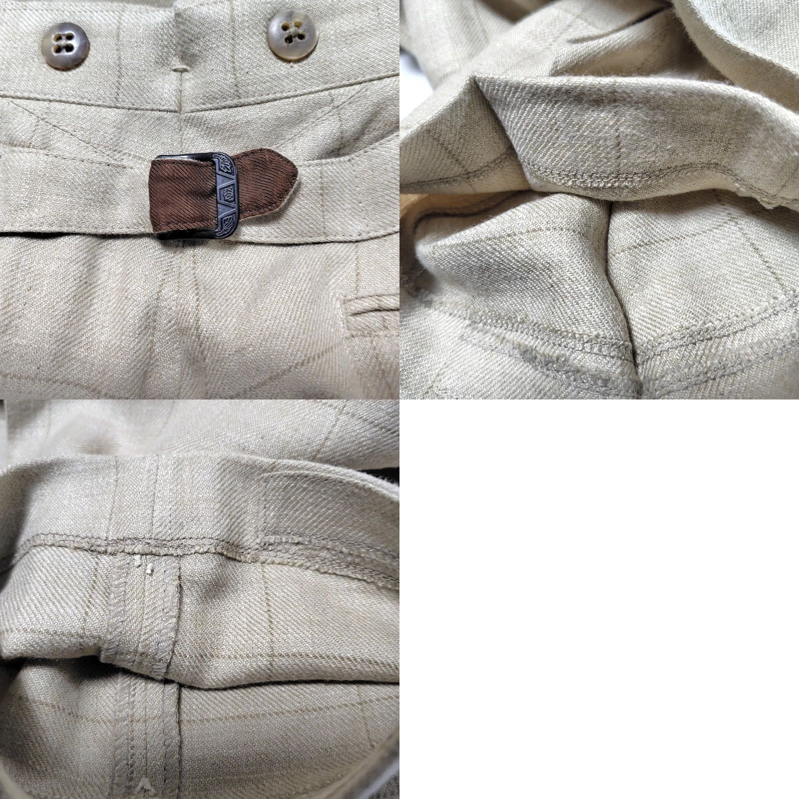 Ralph Lauren RRL Ralph Lauren Pants Size 30 Beige Check Silk Linen Full-length Pre-owned Size US 30 / EU 46 - 8 Thumbnail