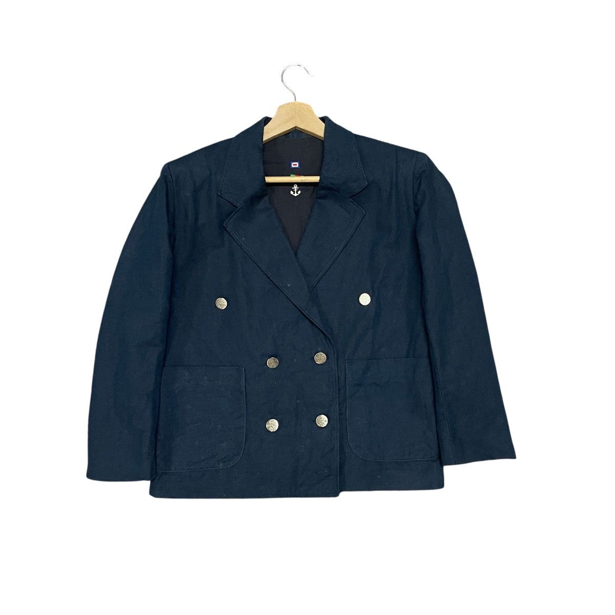 Vintage Vintage French Nautical Maritime Double Breasted Blazer Size US M / EU 48-50 / 2 - 1 Thumbnail