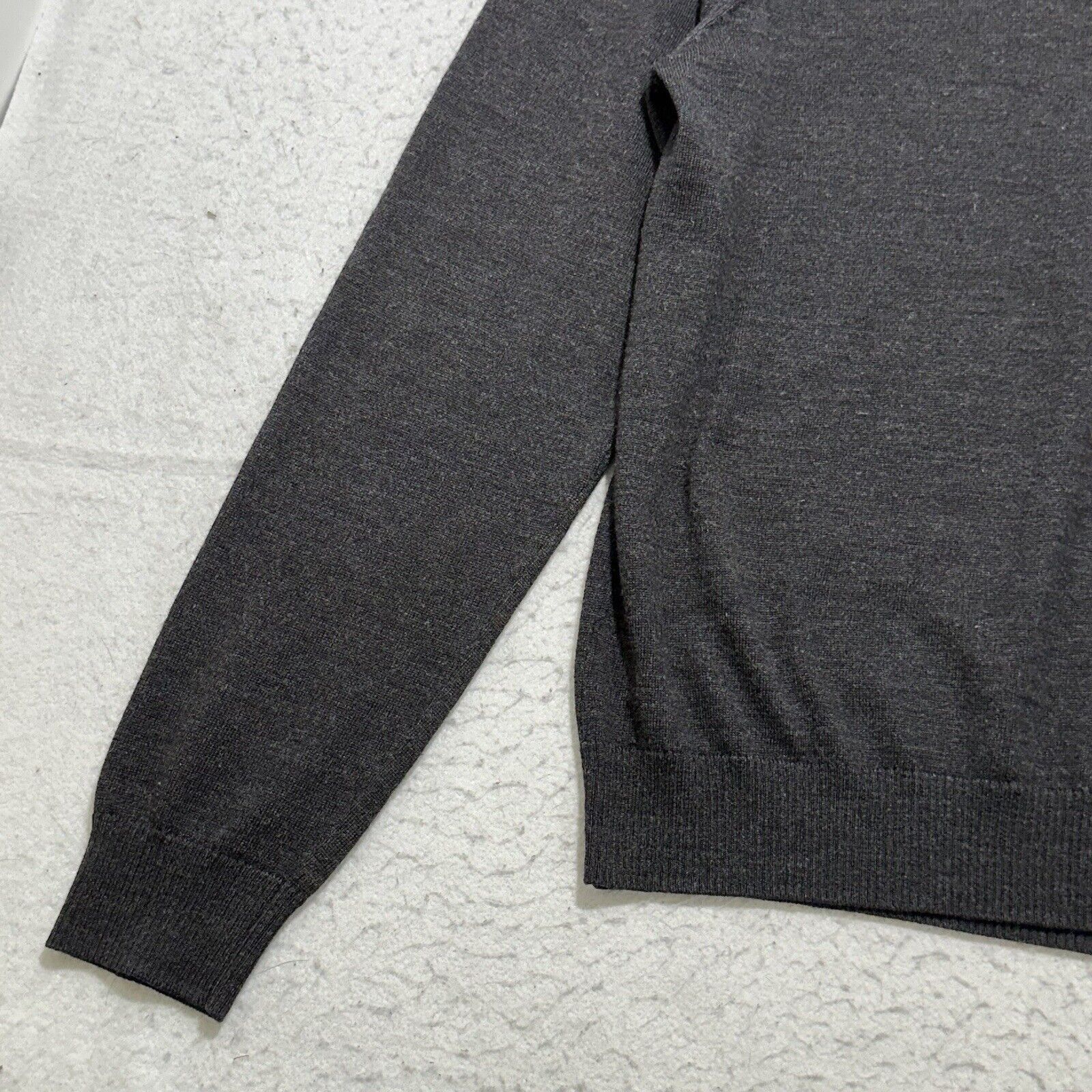 Apt. 9 Apt. 9 Medium Dark Gray V-Neck Wool Blend Knit Sweater Size M / US 6-8 / IT 42-44 - 5 Thumbnail
