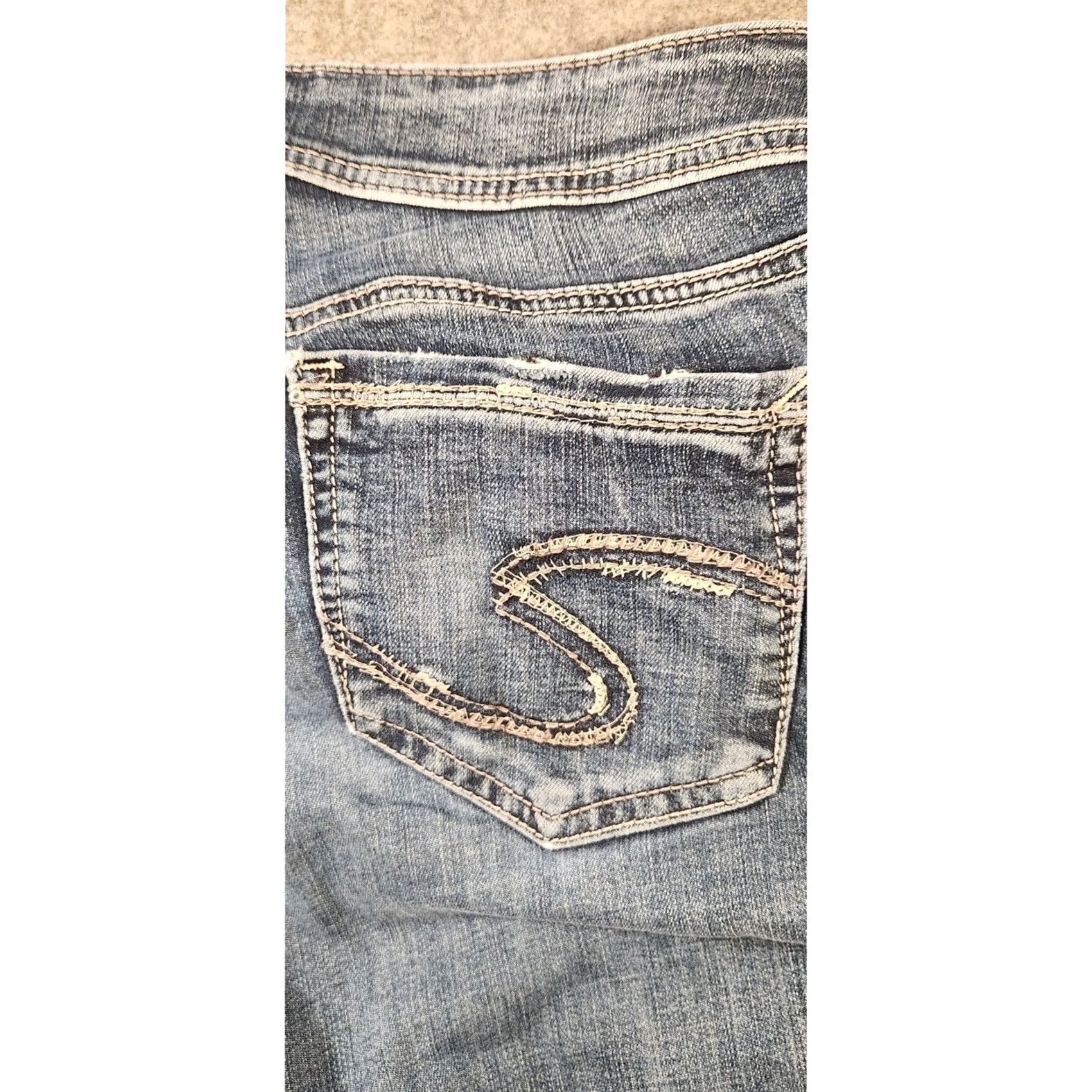 Silver Jeans Co. VINTAGE Silver Jeans Co. Womens Bootcut Denim 27 Blue Low Rise Embroidered 5-Pocket Size 27" / US 4 / IT 40 - 7 Thumbnail
