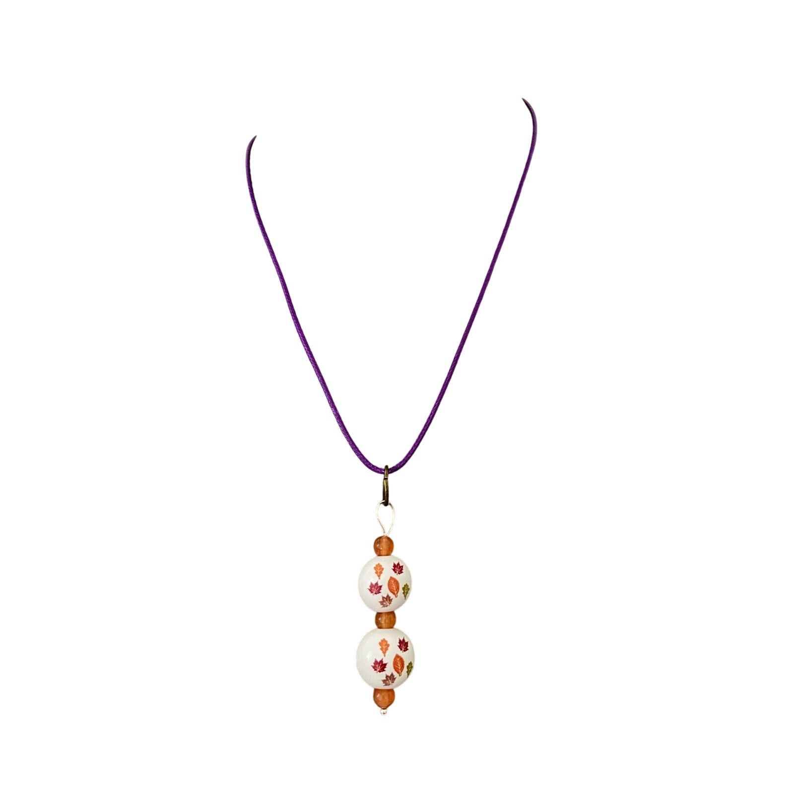 Handmade leaf pendant necklace Size ONE SIZE - 1 Thumbnail
