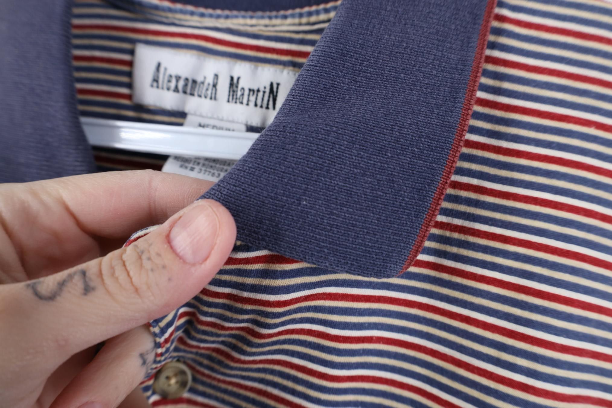 Vintage Vintage 90s Streetwear Striped Knit Collared Golf Polo Shirt Size US M / EU 48-50 / 2 - 5 Thumbnail