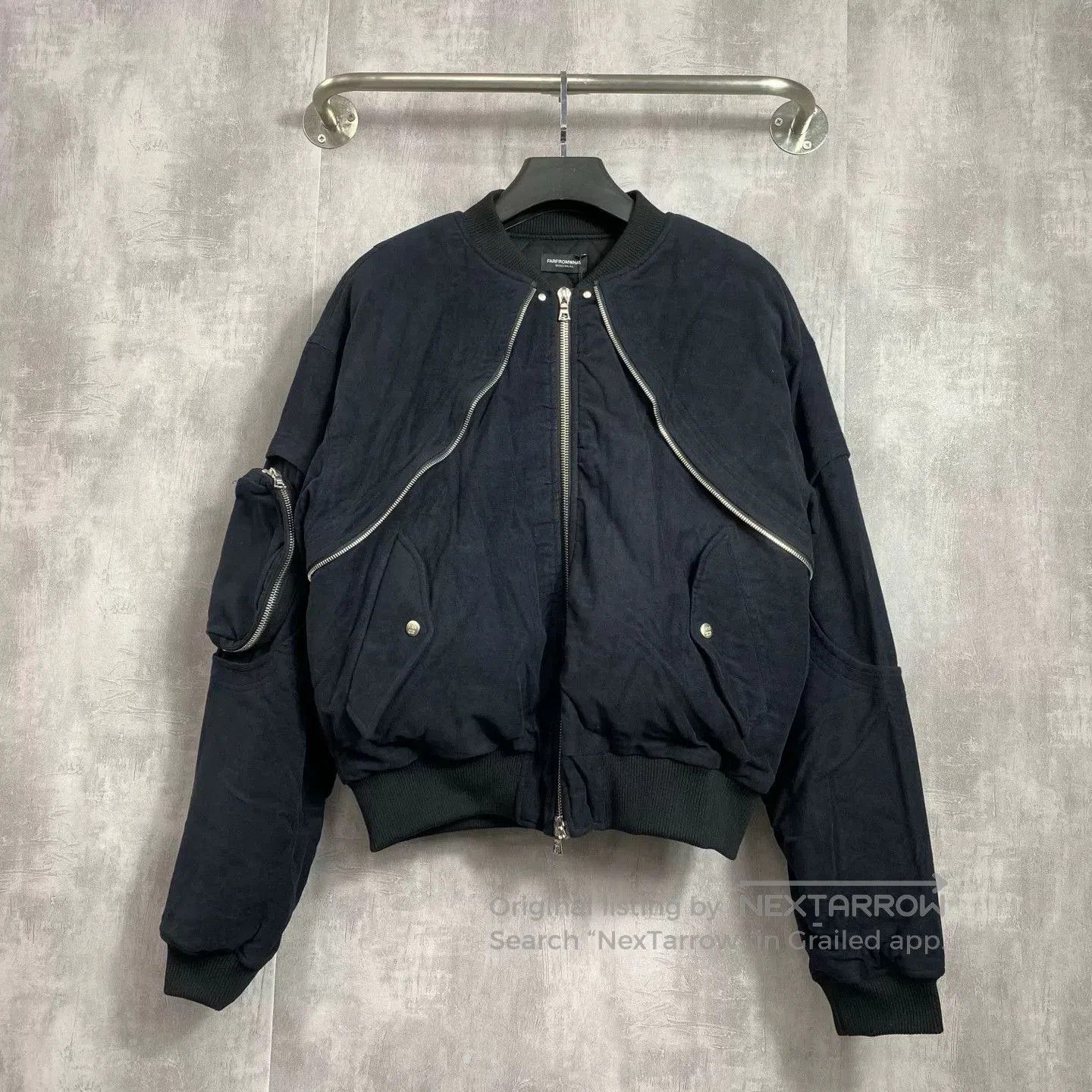 Vintage Far Archive Black Velvet Zip Bomber. Size US S / EU 44-46 / 1 - 1 Thumbnail