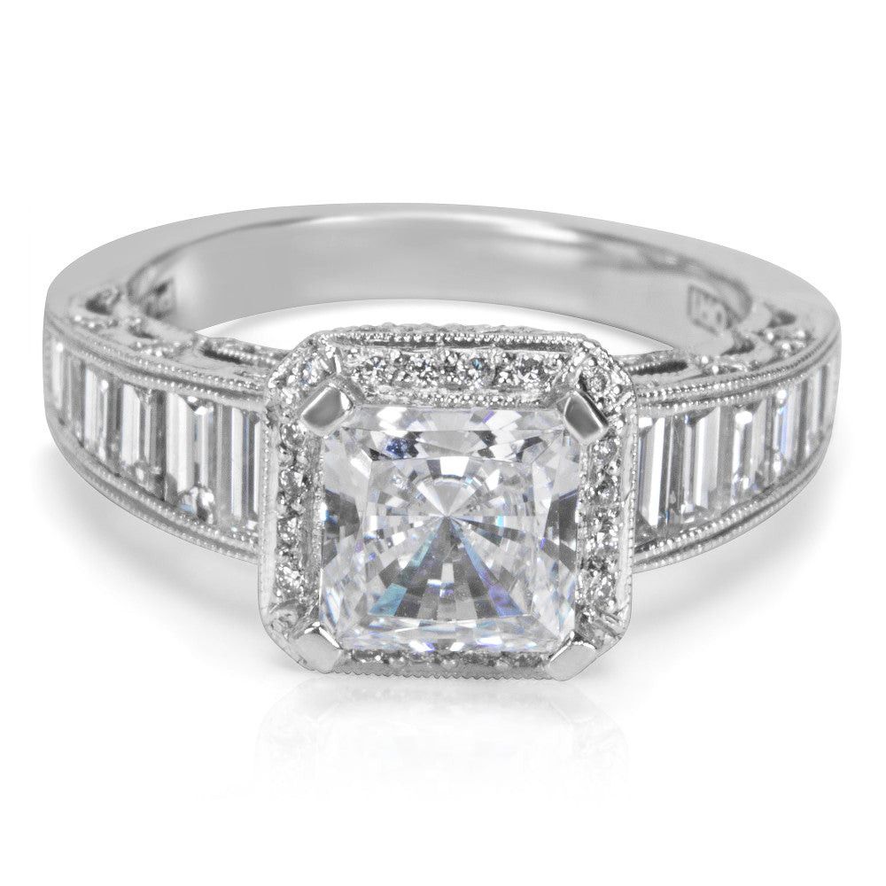 Tacori Engagement Ring Setting in Platinum HT 2531 PR 1/2X (1.35 CTW)