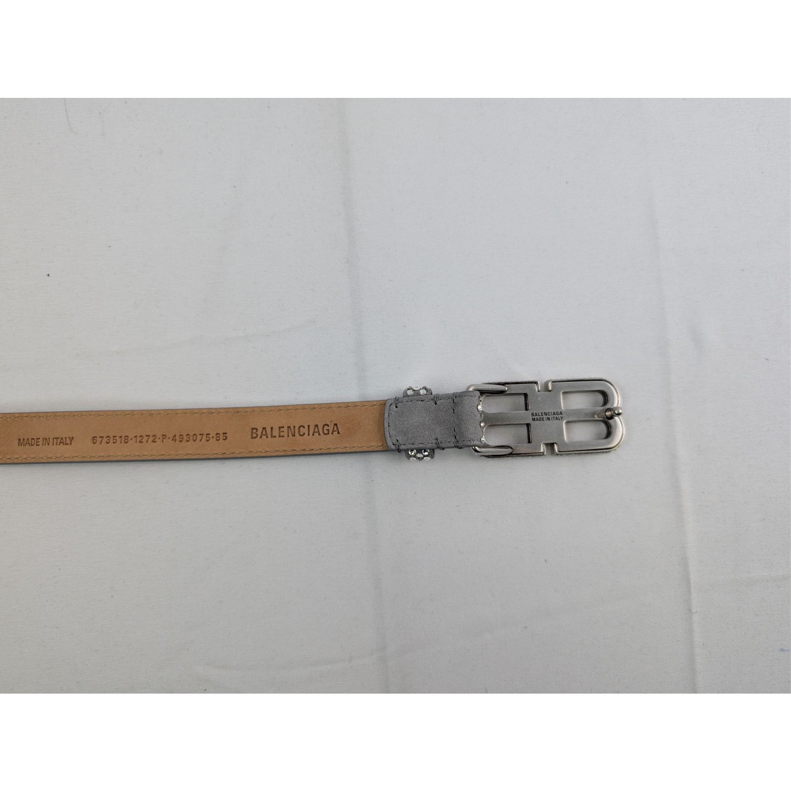 Balenciaga o1rshd1 Size: 80cm / Women's BB Studded Belt in Black/Silver Size ONE SIZE - 4 Thumbnail