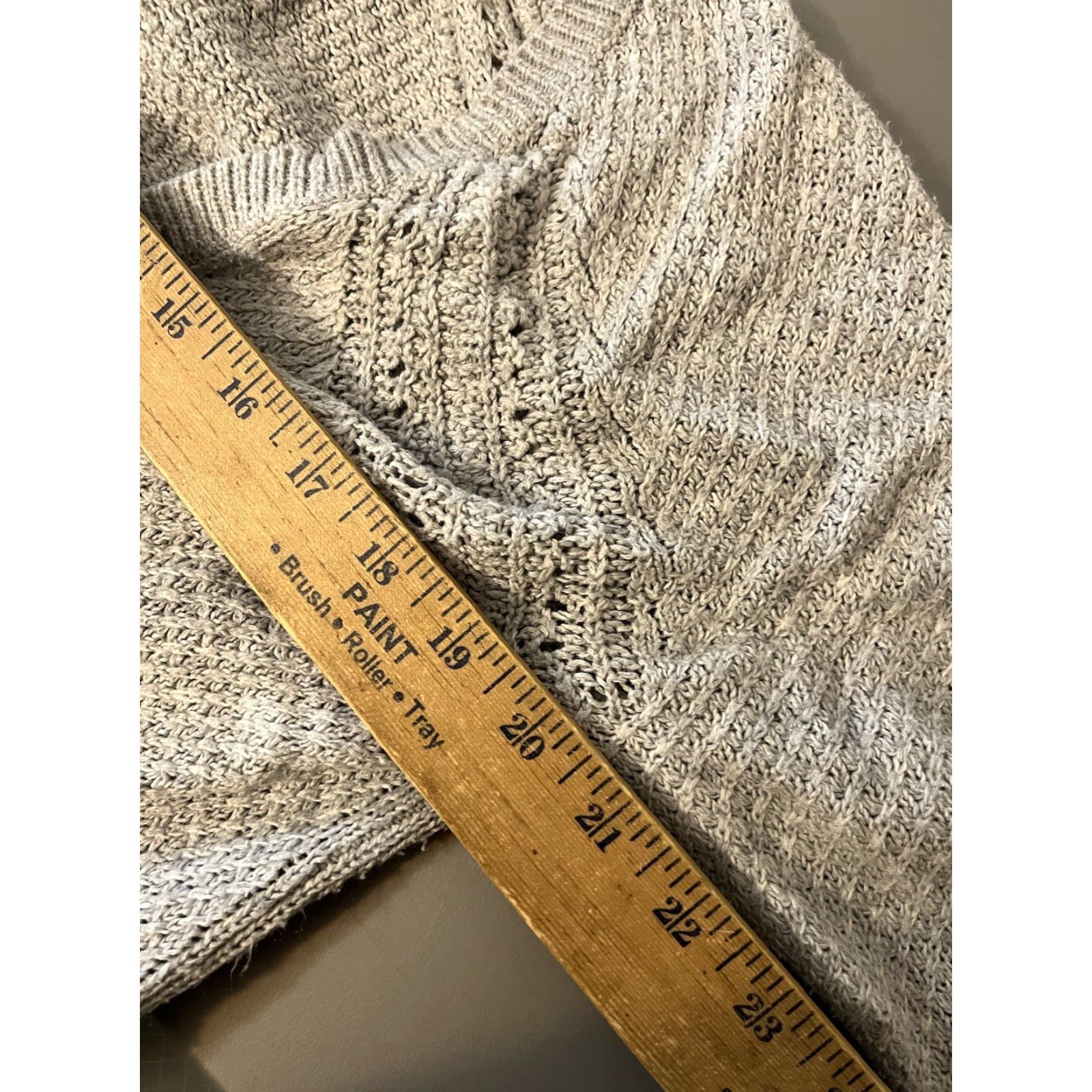 American Eagle Outfitters VINTAGE American Eagle Women's Cardigan Sweater L Gray Open-Knit Button Knit Fall Size L / US 10 / IT 46 - 5 Thumbnail