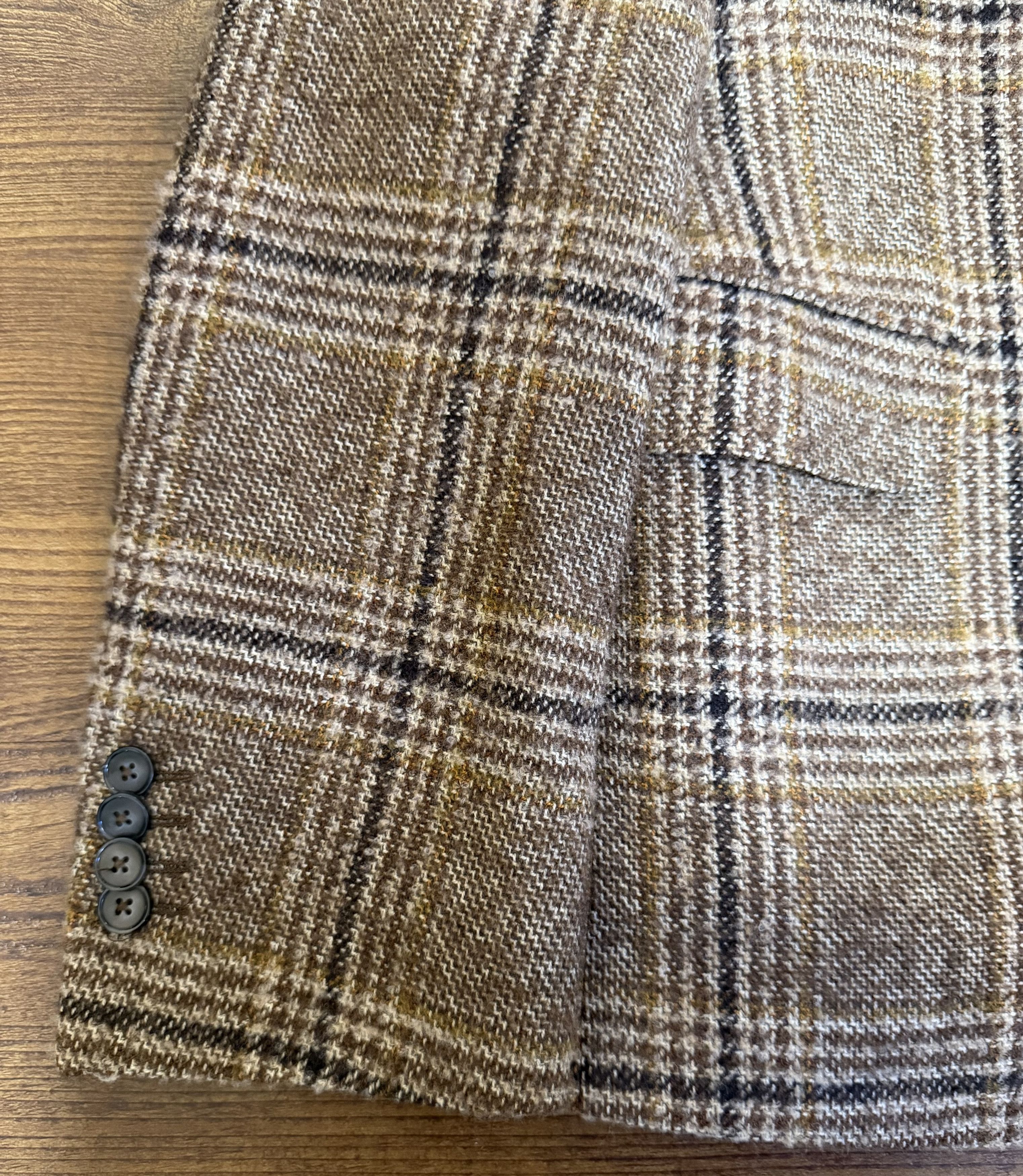 Officine Generale Officine Generale Brown/Beige Plaid 375 Jacket Size 40R - 3 Thumbnail