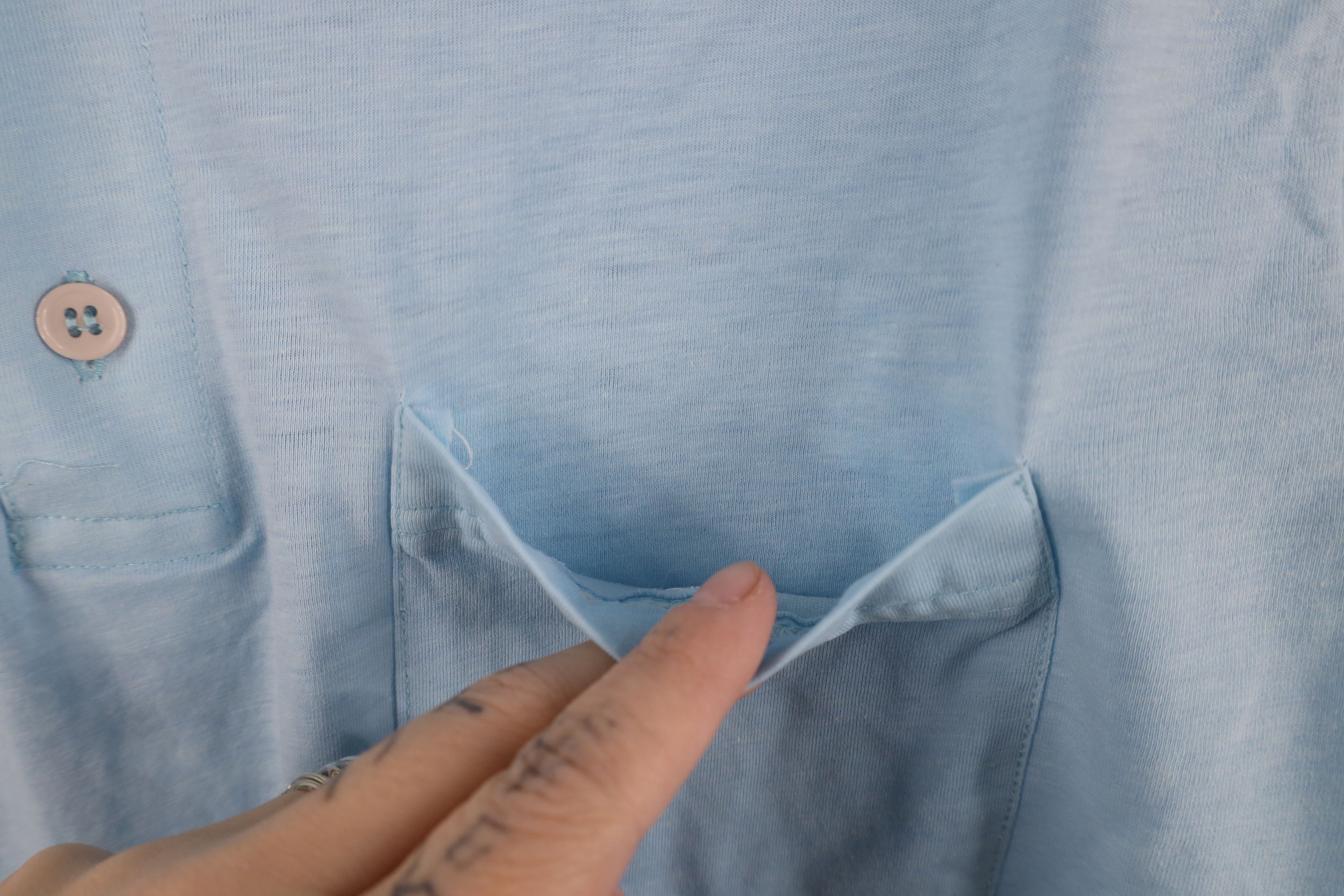 Vintage Vintage 70s Streetwear Knit Collared Golf Polo Shirt Blue Size US L / EU 52-54 / 3 - 6 Thumbnail