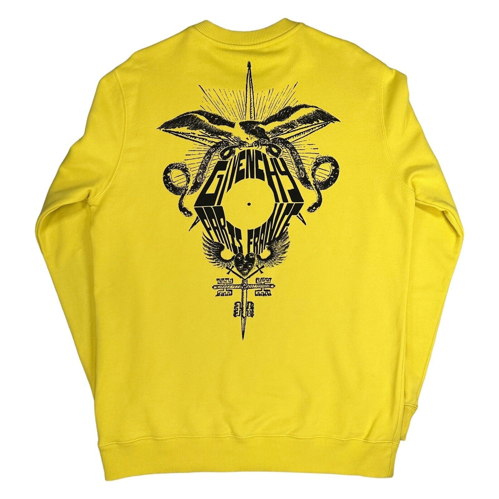 Givenchy Givenchy Size S Sweatshirt Oversized Yellow Logo Eagle Snake Size US S / EU 44-46 / 1 - 5 Thumbnail