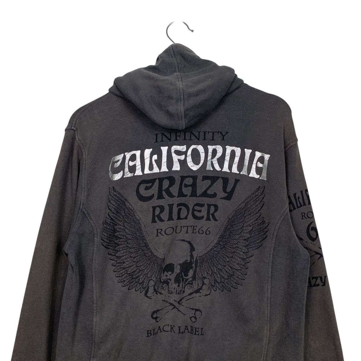 Japanese Brand INFINITY Black Label Crazy Rider Route 66 Hoodies #1715-C76 Size US L / EU 52-54 / 3 - 2 Thumbnail