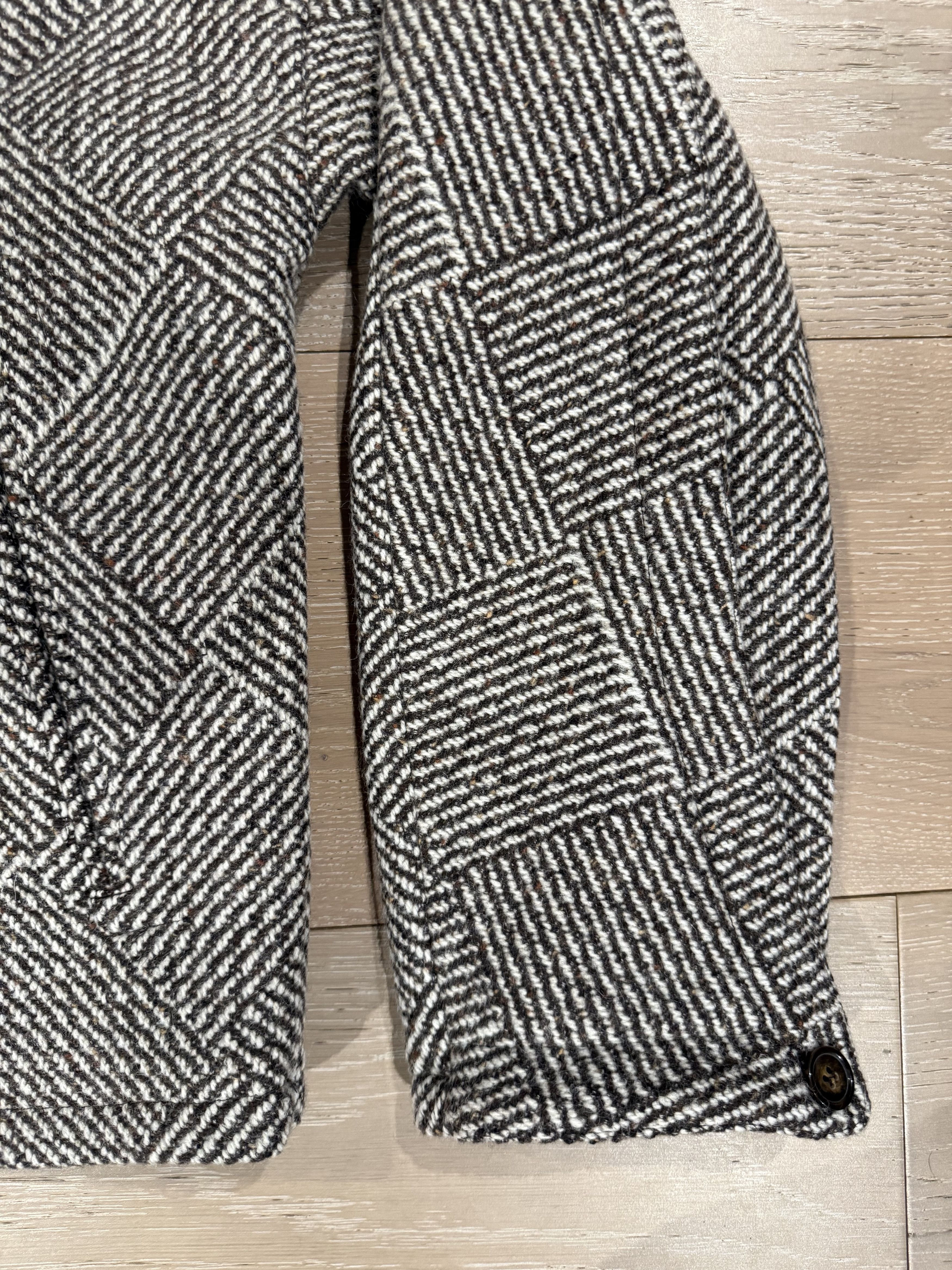 Ojardorf 💚 O. FILES Chess Wool Jacket in Mocha/Cream Small NEW Size US S / EU 44-46 / 1 - 19 Thumbnail