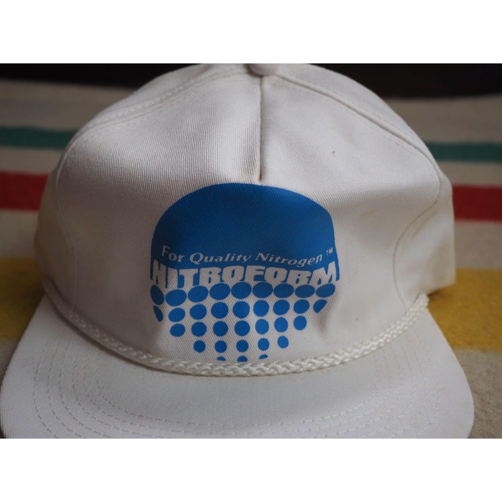 Vintage VTG 80s K-Brand Nitrogen Nitrofoam Chemical White Strapback Trucker Hat Cap OSFM Size ONE SIZE - 3 Thumbnail