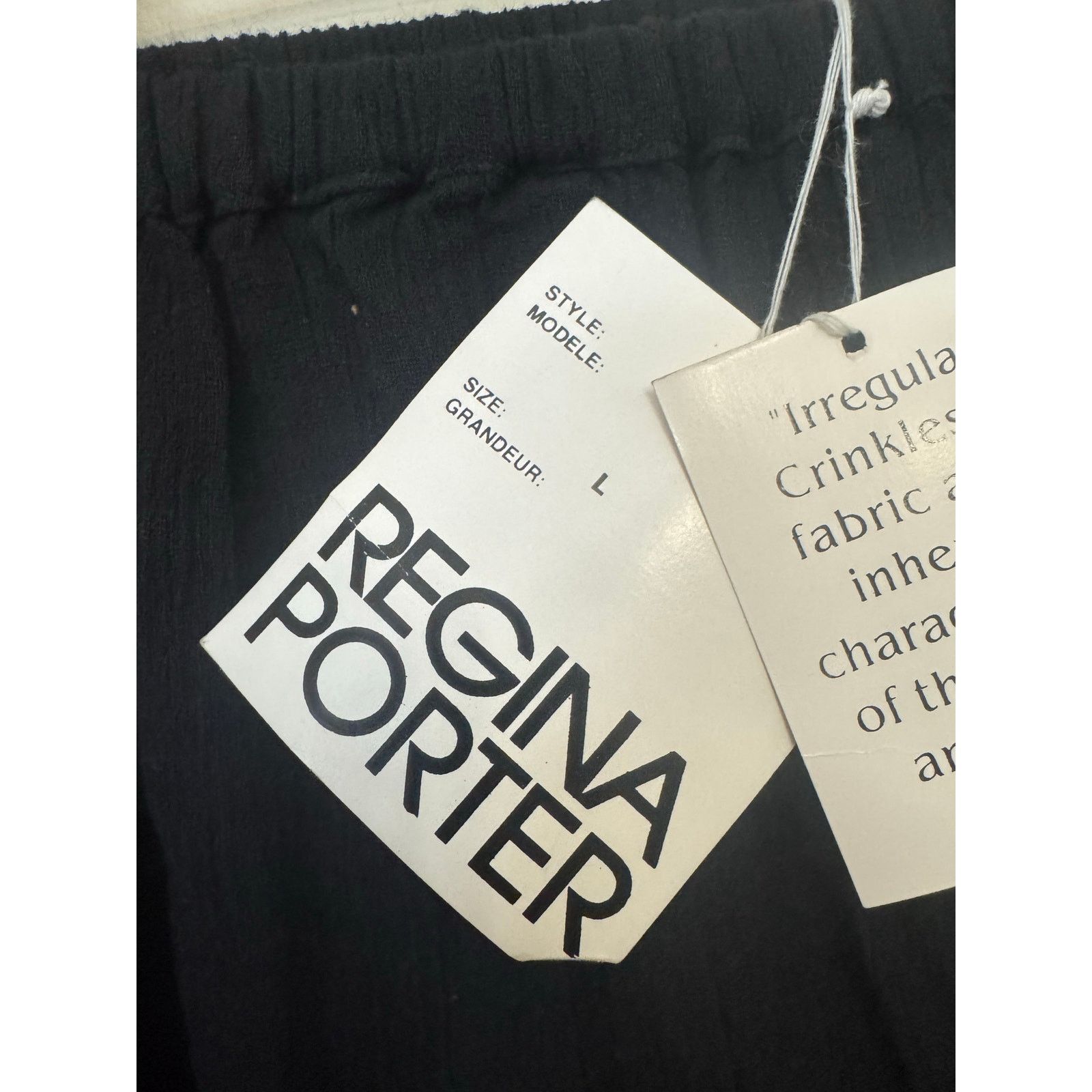 Other Vintage NWT 90s Regina Porter Black Crinkle Shorts Deadstock Size 34" / US 12 / IT 48 - 3 Thumbnail