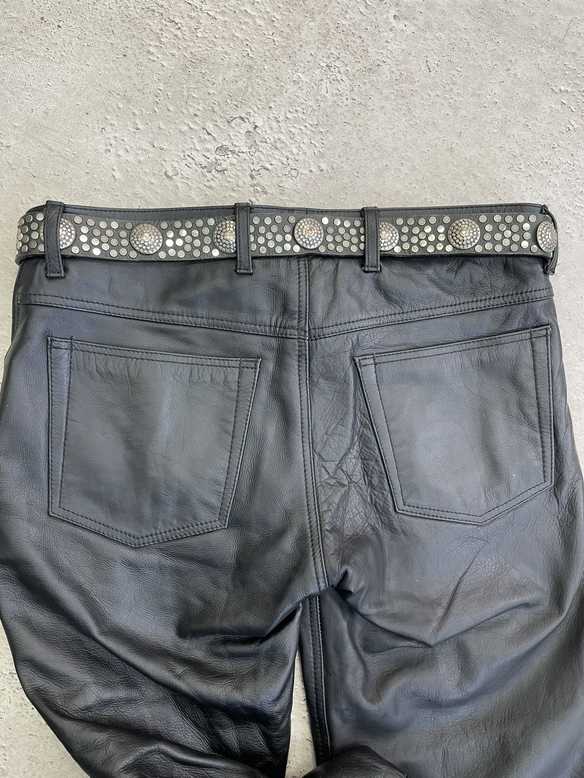 Hysteric Glamour × If Six Was Nine VINTAGE AVANT-GARDE GOTHIC LEATHER BELT RICK OWENS STYLE Size ONE SIZE - 5 Thumbnail