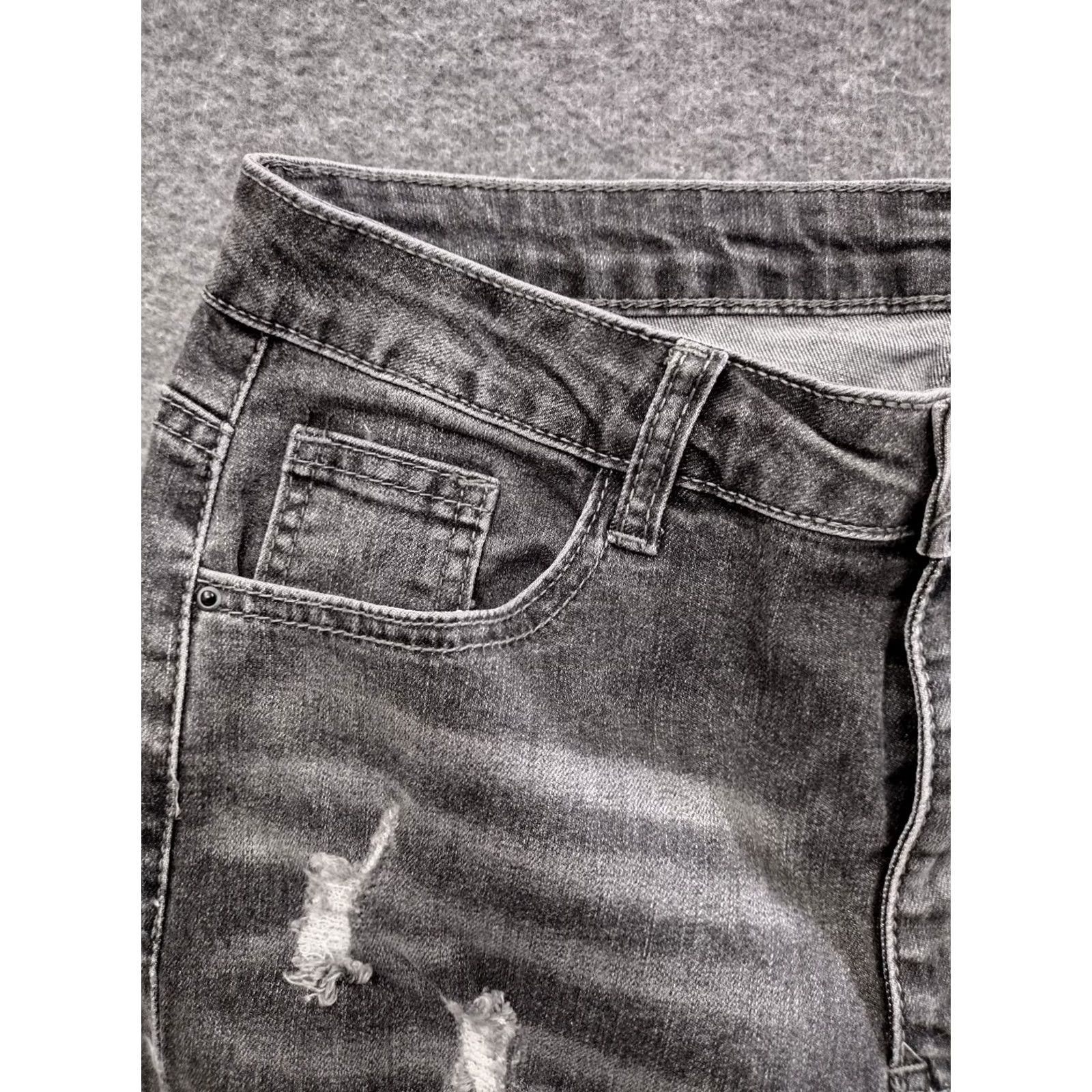 Vintage Unbranded Women's Distressed Jeans Dark Wash High Rise Pants L Denim Black 90s Mom Regular Rise Women Jeans Mens? Size 36" / US 14 / IT 50 - 6 Thumbnail