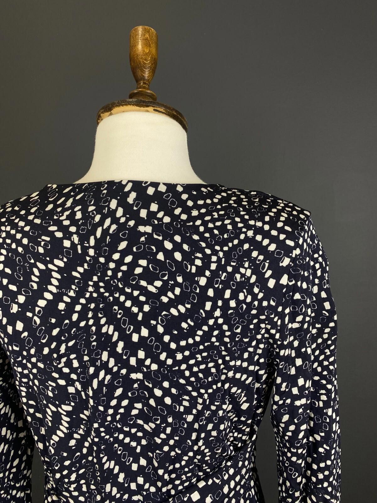 Designer Max Mara Studio Blue Desiner 3/4 Sleeve Midi Dress Size L Size L / US 10 / IT 46 - 10 Thumbnail