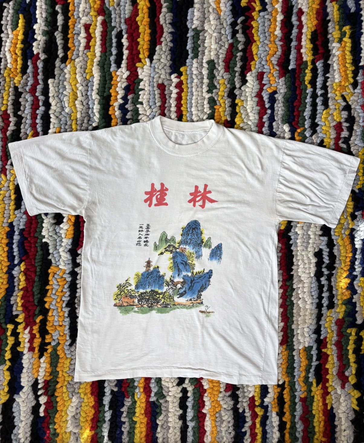 Vintage Vintage Asian Art Tee Shirt RARE Size US L / EU 52-54 / 3 - 1 Thumbnail