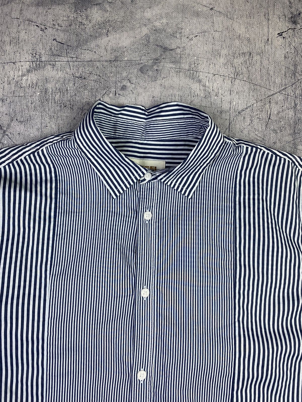 Diesel Diesel Designer Luxury Striped Button Up Long Sleeve Shirt Size US M / EU 48-50 / 2 - 6 Thumbnail
