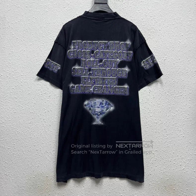 Balenciaga Balenciaga Black Washed Short Sleeve Size US S / EU 44-46 / 1 - 2 Thumbnail