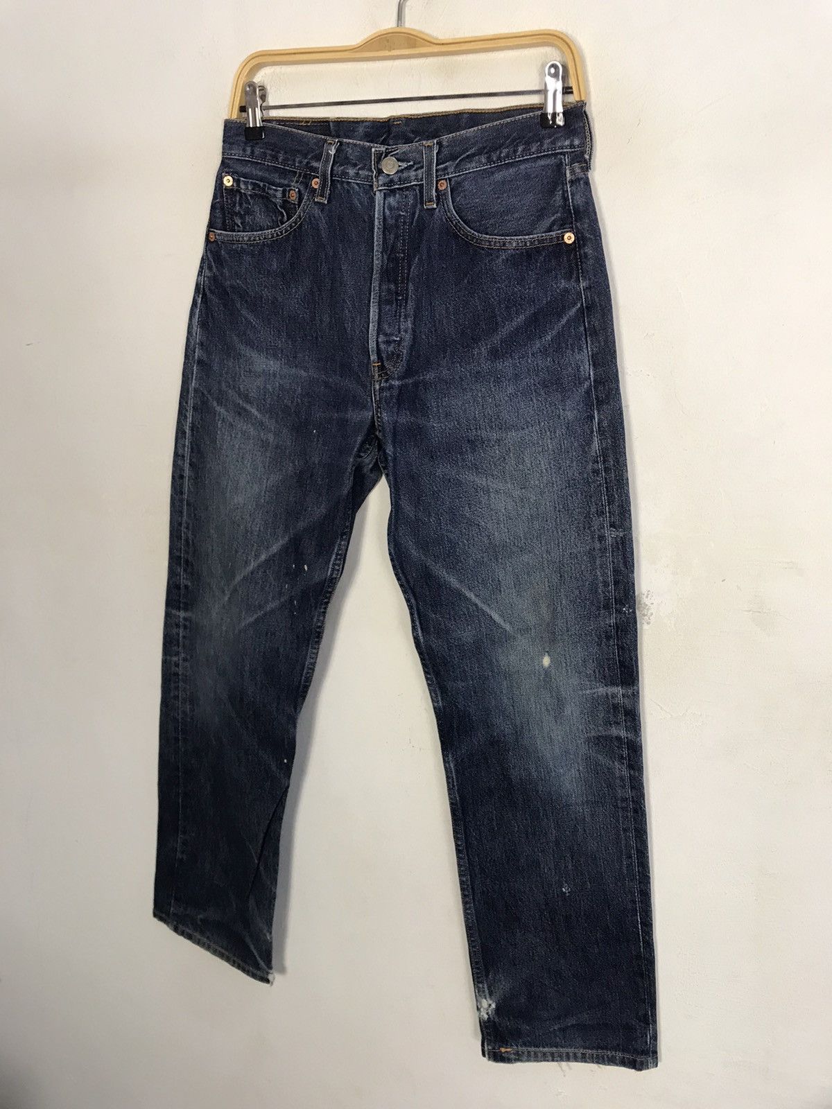 Levi's Vintage Clothing Levi's 90s Lot 501 Indigo Denim Jeans Buttonfly E181 Size US 30 / EU 46 - 4 Thumbnail