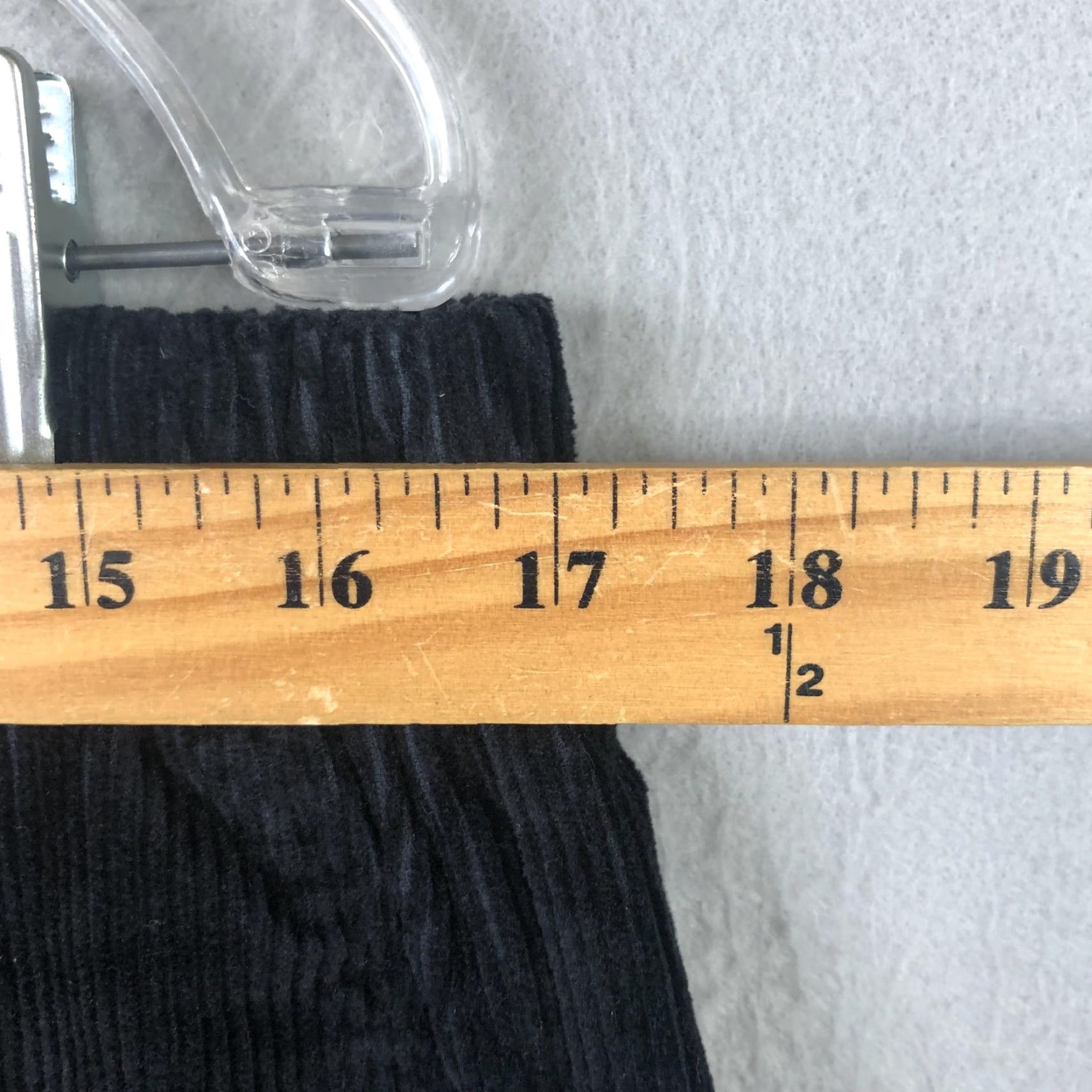 Denim & Co. Denim & Co. Pants Women L Black Corduroy Straight Leg Pull On Stretch Size 36" / US 14 / IT 50 - 3 Thumbnail