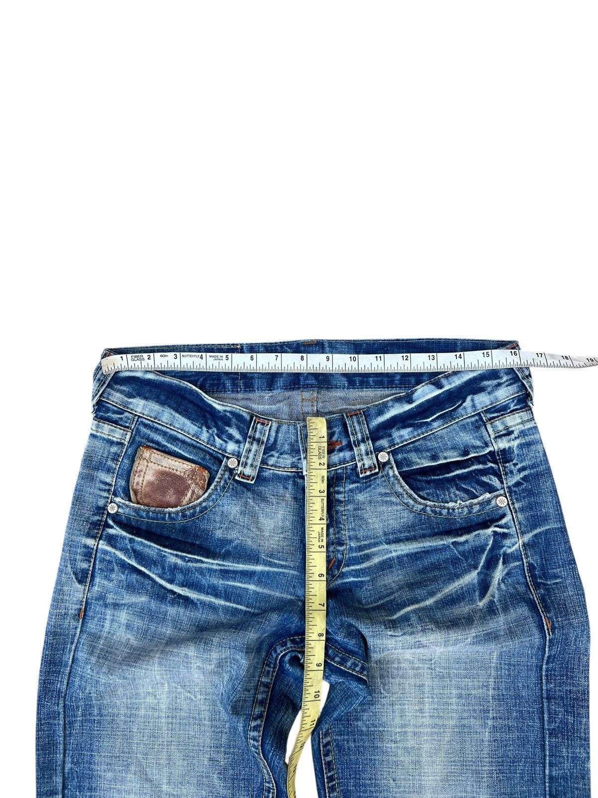 If Six Was Nine Vintage Unknown Brand Mud Denim Wide Leg Jeans Bootcut Flare Size US 31 - 2 Thumbnail